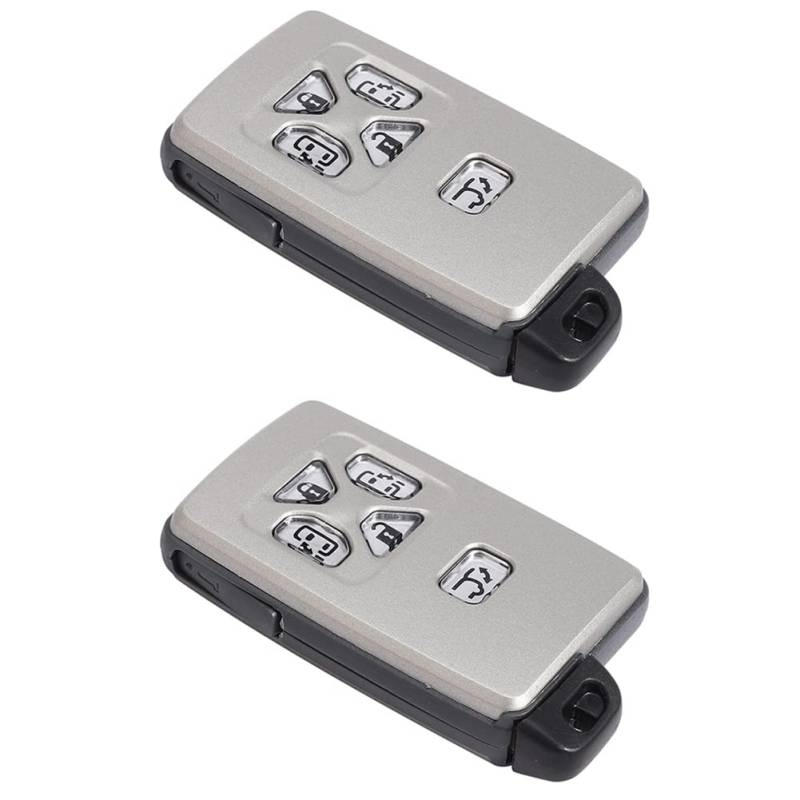 Pyugxab 2X Auto Smart Card Remote Auto Schlüssel Shell Fall Fob 5 Taste für Alphard Estima Vellfire von Pyugxab