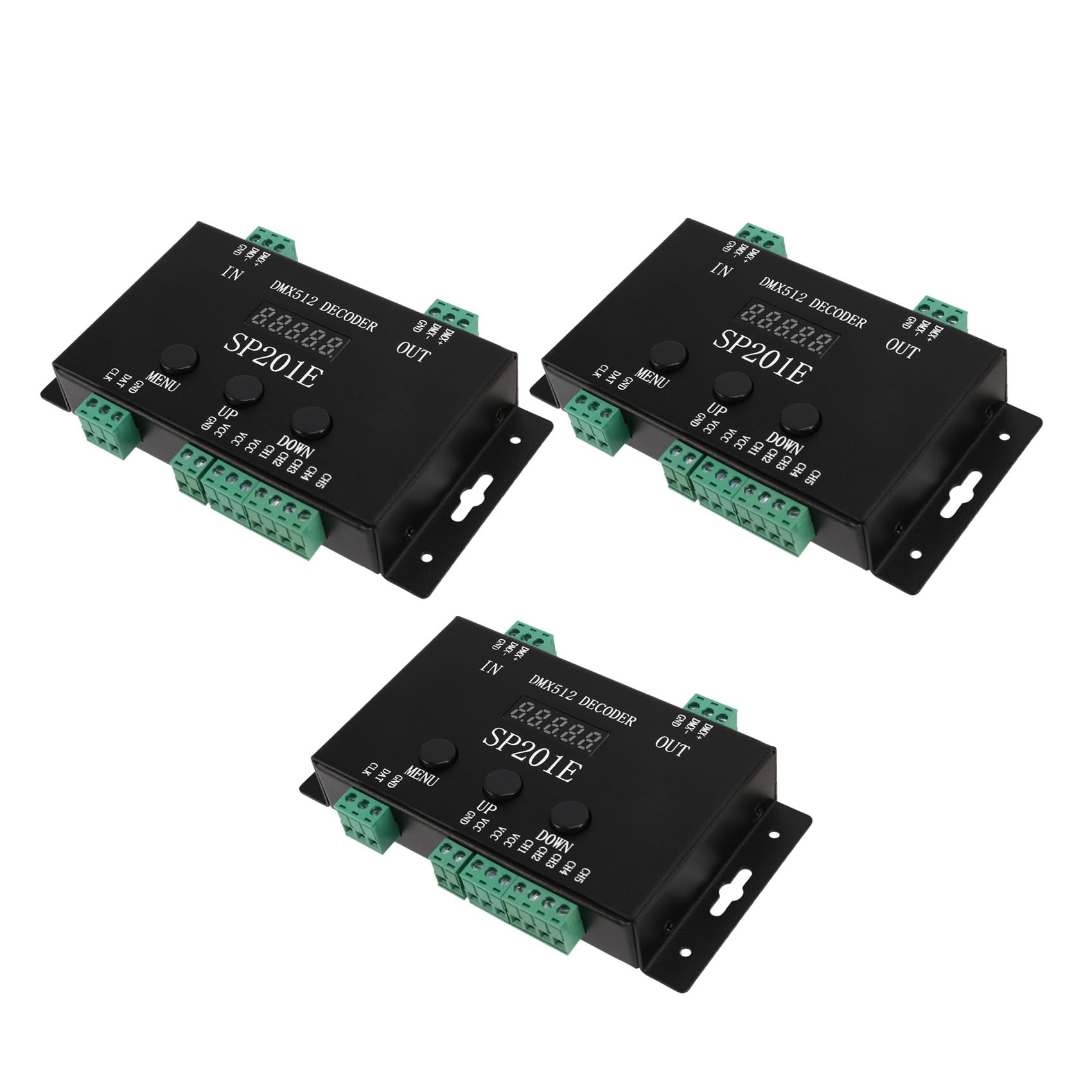 Pyugxab 3X SP201E DMX512 WS2812B WS2811 zu SPI Controller Decoder, UnterstüTzt Mehrere ICS von Pyugxab