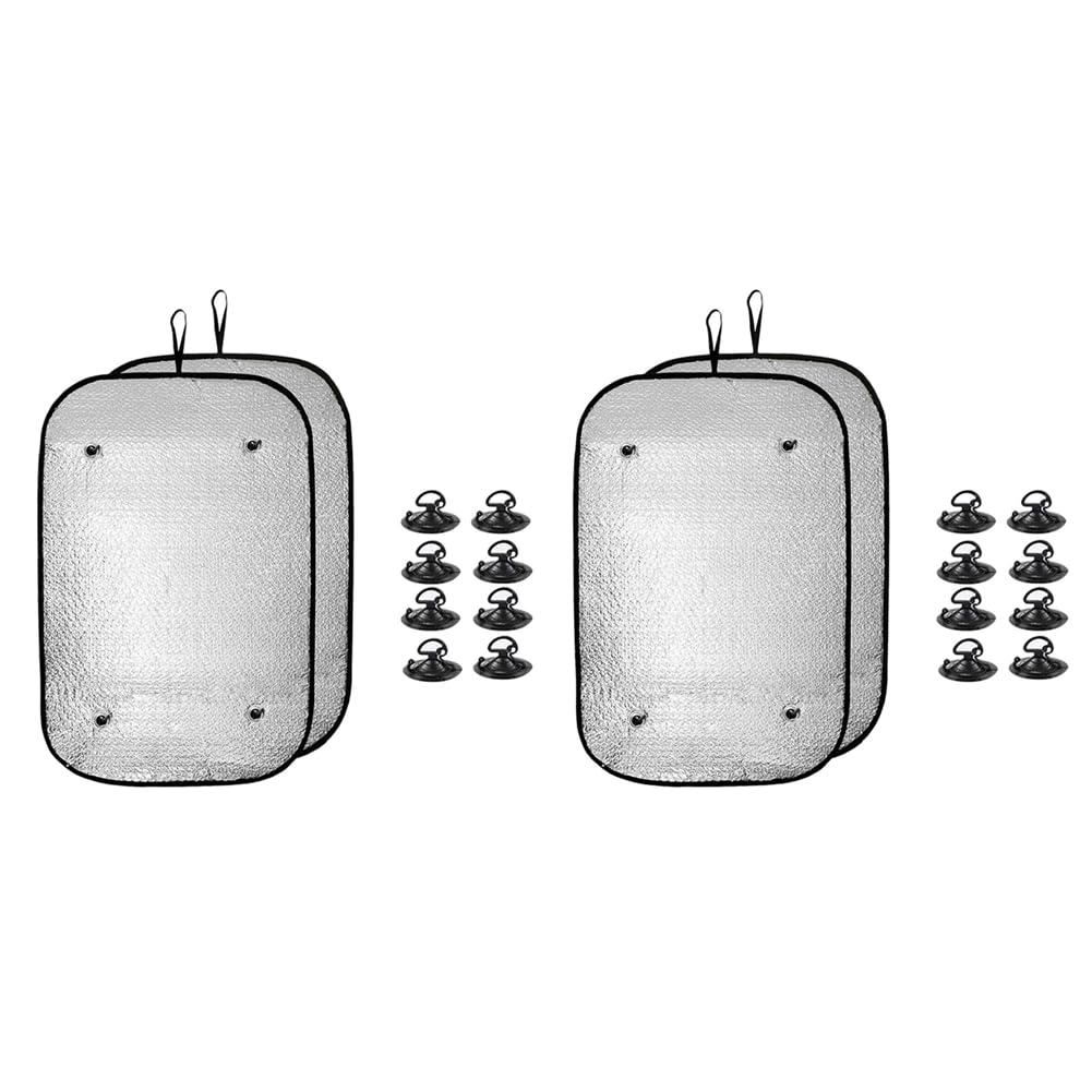 Pyugxab 4 STÜCKE RV Tür Fenster Schatten Abdeckung 15,7 x 23,6 Doppelschicht Sonnenschutz Fenster Abdeckung für Wohnmobil Anhänger Wohnmobil von Pyugxab