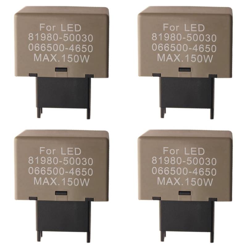 Pyugxab 4X 8-Poliges Elektronisches Blinker Relais für LED Lampe 81980-50030 066500-4650 von Pyugxab