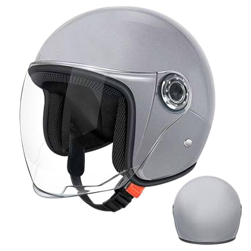 Motorradhelme, Schutzhelme, Pendlerhelme, Leichter Retro-Reithelm, Abs-Moto-Halbhelm, 65 cm maximaler Kopfumfang, ideal für Motorräder, Mopeds und Pendler von Pzuryhg