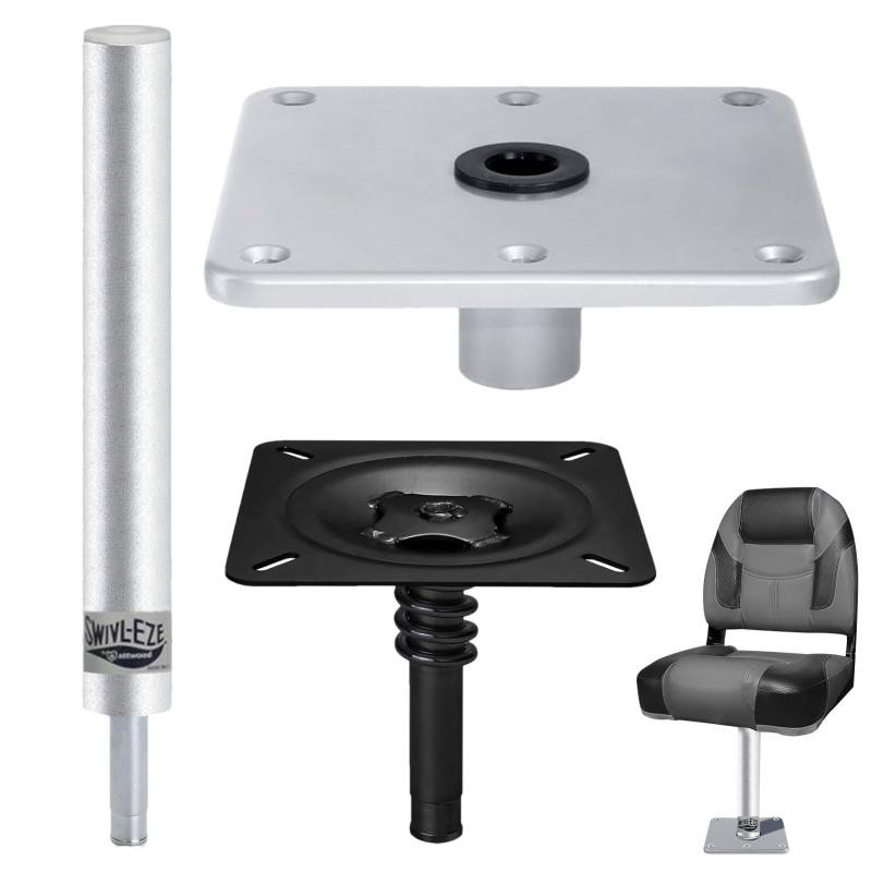 Pzuryhg Boat Pedestal Seat Package, Boat Seat and Pedestal Combos, Boat Seat Mount, Swivel Base Plate for Boats, Boat Seat Pin Post, Marine Boat Seat Base Stainless Steel Boat Seat Mount Kit*1 von Pzuryhg