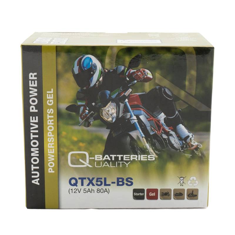 Q-Batteries QTX5L-BS Gel Motorradbatterie 12V 4,5Ah 70A 50412 von Q-BATTERIES UALITY