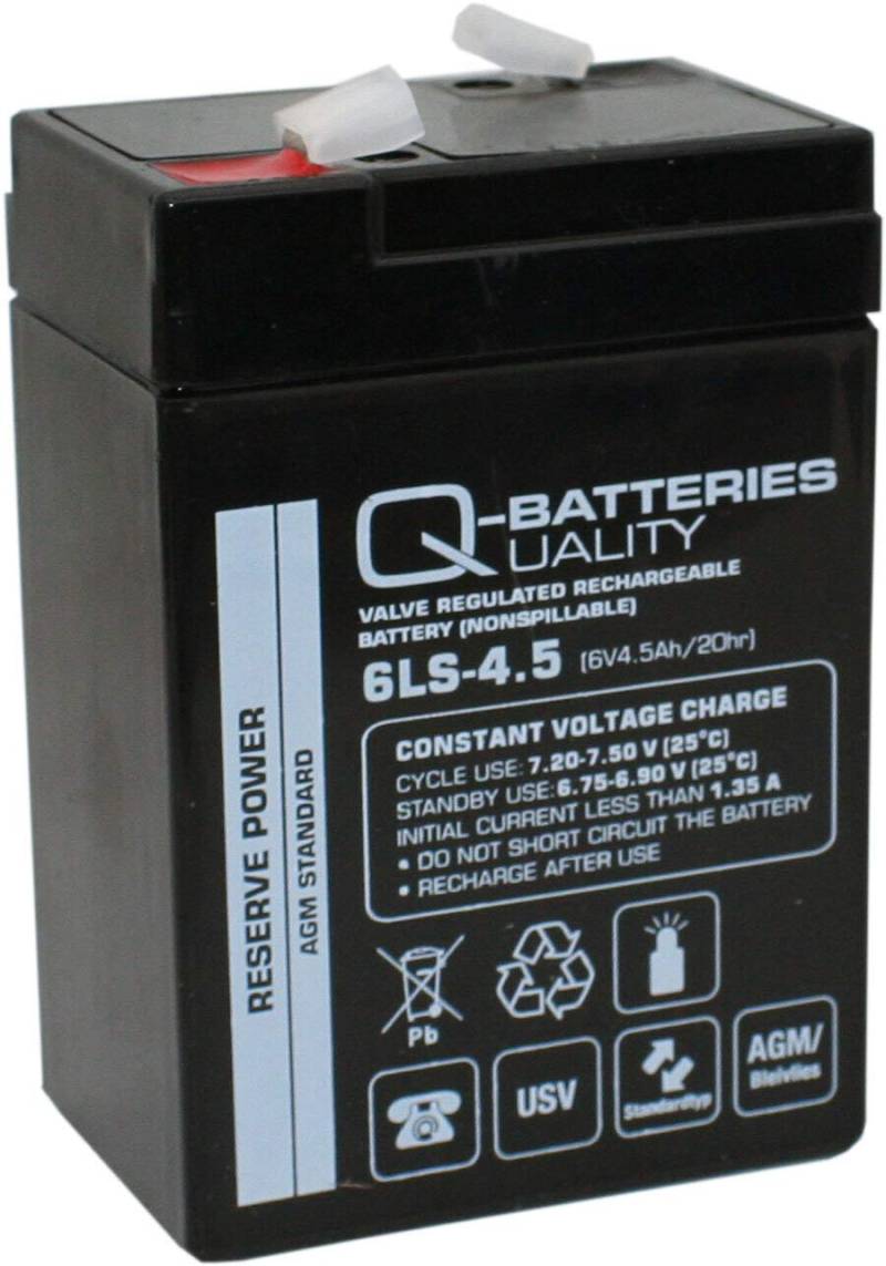 Ersatzakku AGM Batterie für Kinderfahrzeug 6V 4,5Ah von Q-Batteries