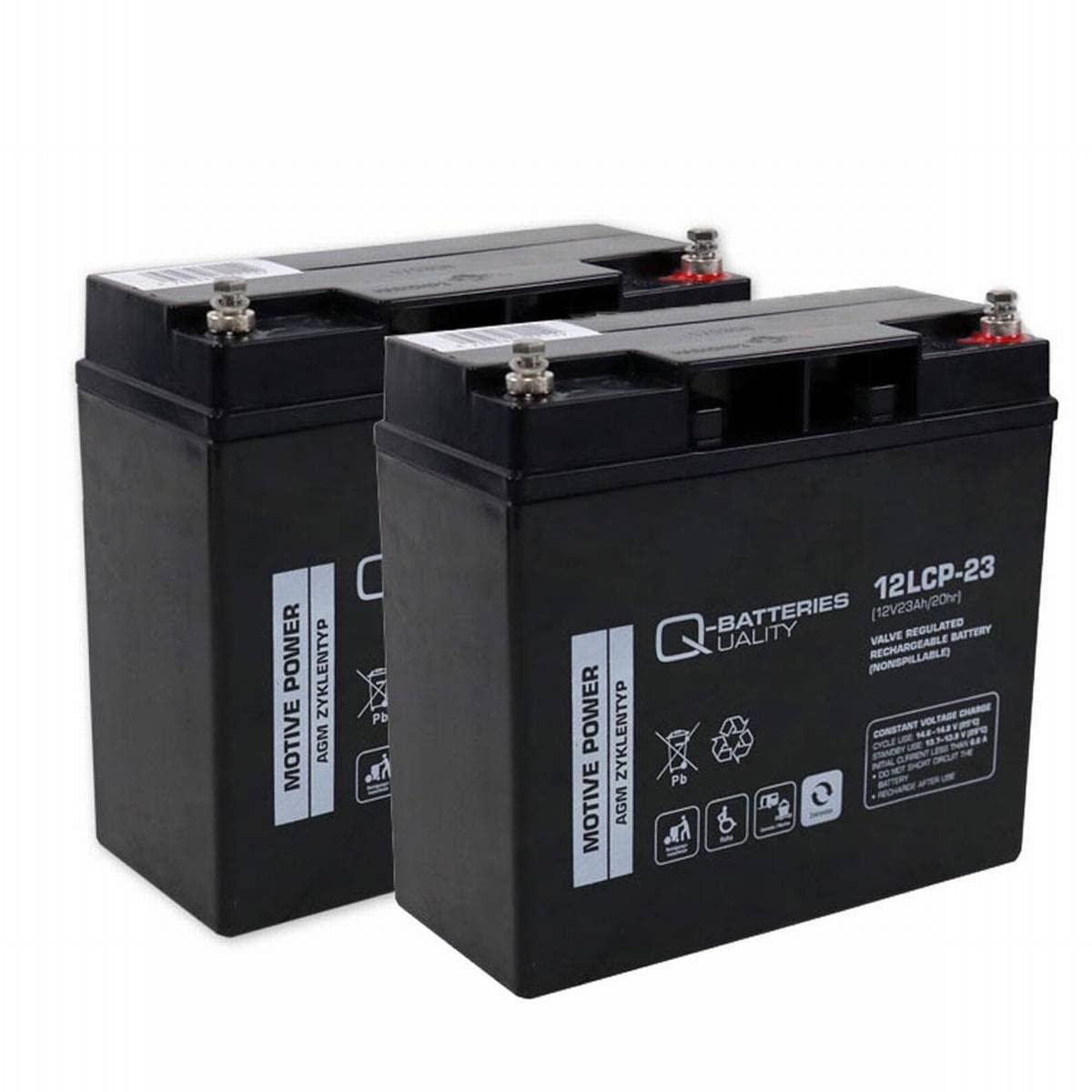 Ersatzakku für Scheuersaugmaschine Numatic TTB1840 2 x 12V 23Ah von Q-Batteries