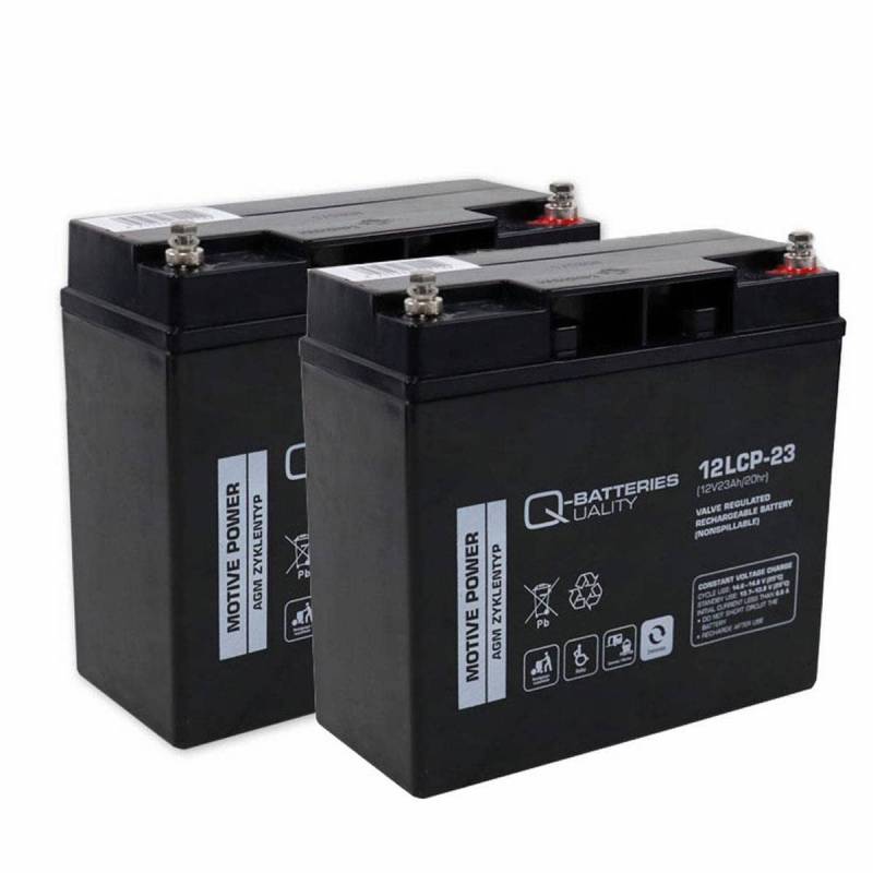 Ersatzakku für Scheuersaugmaschine Numatic TTB1840 2 x 12V 23Ah von Q-Batteries