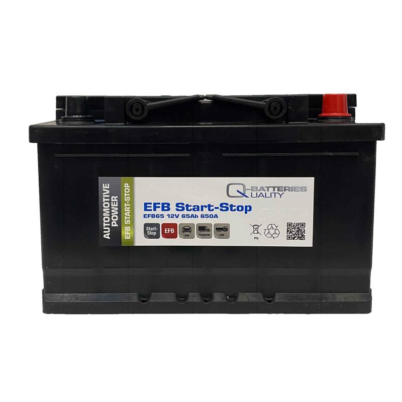 Q-Batteries Start-Stop EFB Autobatterie EFB65 12V 65Ah 650A von Q-Batteries