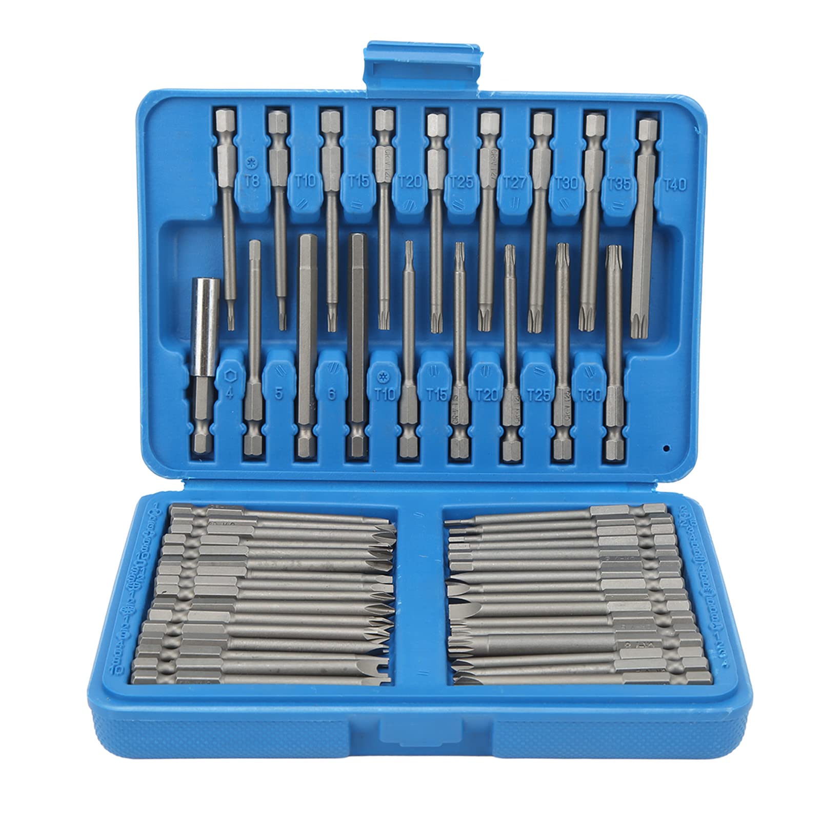 QANYEGN 50-teiliges Schraubendreher-Bohrer-Set, Ea Langes Sicherheitskopf-Bit-Set, Inklusive Quadratischer, Flacher Sechskant-Spline-Kupplungs-DREHMOMENT-Bits von QANYEGN