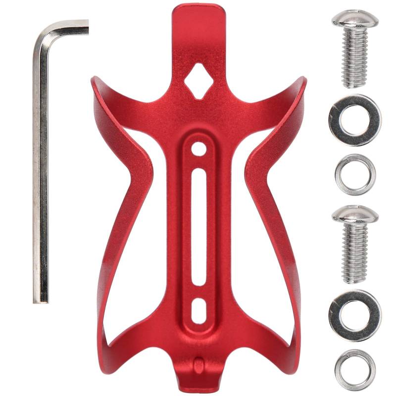 Fahrradflaschenhalter, Mountainbike-Flaschenhalter, Aluminium-Fahrradflaschenhalter Für Rennrad Und Mountainbike(Rot) von QANYEGN