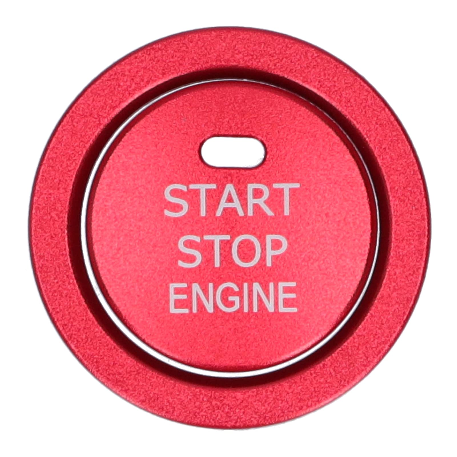 QANYEGN Motor-Start-Stopp-Zierabdeckung, Motor-Start-Abdeckung, Motor-Start-Druck-Abdeckung für den Innenraum des Autos (Red) von QANYEGN