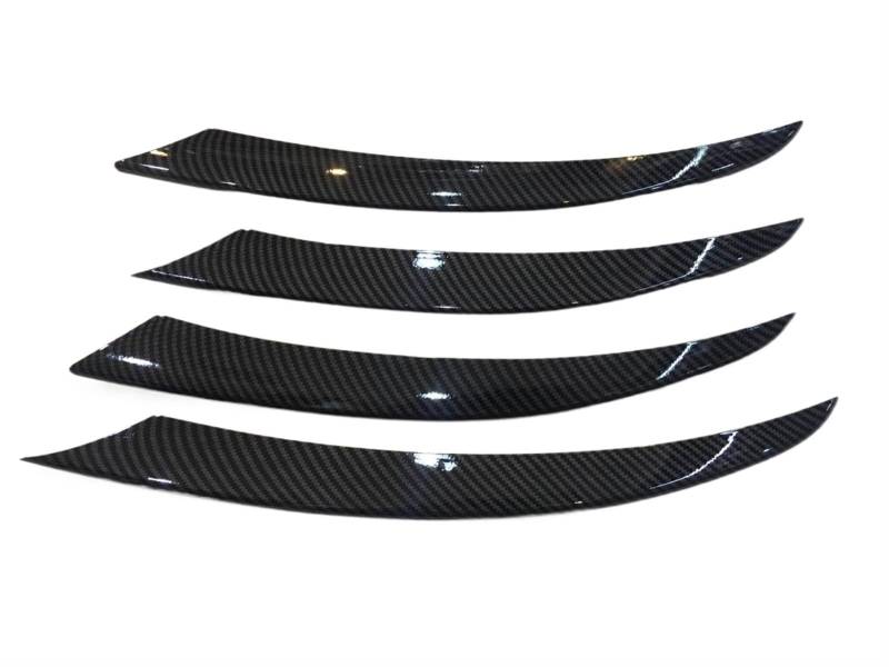 QASULER, for Mercedes-Benz, W205 C-Klasse 2014-2021, Carbonfaser-Optik, Frontstoßstange, seitliche Ansaugabdeckung, Splitter-Spoiler + hintere Lüftungsschlitzverkleidung Ansaugrahmenspoiler(Glossy Bl von QASULER