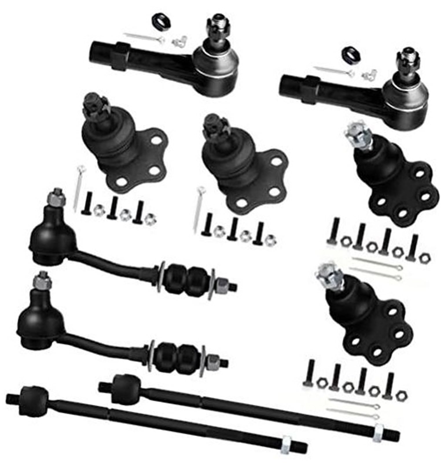 QASULER 10-teiliges RWD-Vorderradaufhängungskit, inneres äußeres Spurstangenkopf-Stabilisatorglied, unteres oberes Kugelgelenk, for 1997-1999, for DODGE, Dakota 1999, for Durango Kugelgelenk für die A von QASULER