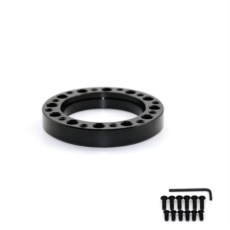 QASULER 12/51/76/101 MM Universal Lenkradnaben-Abstandshalter Lenkradnaben-Boss-Kit Adapter Spacer Schwarz Lenkradbefestigungsnabe(12MM) von QASULER