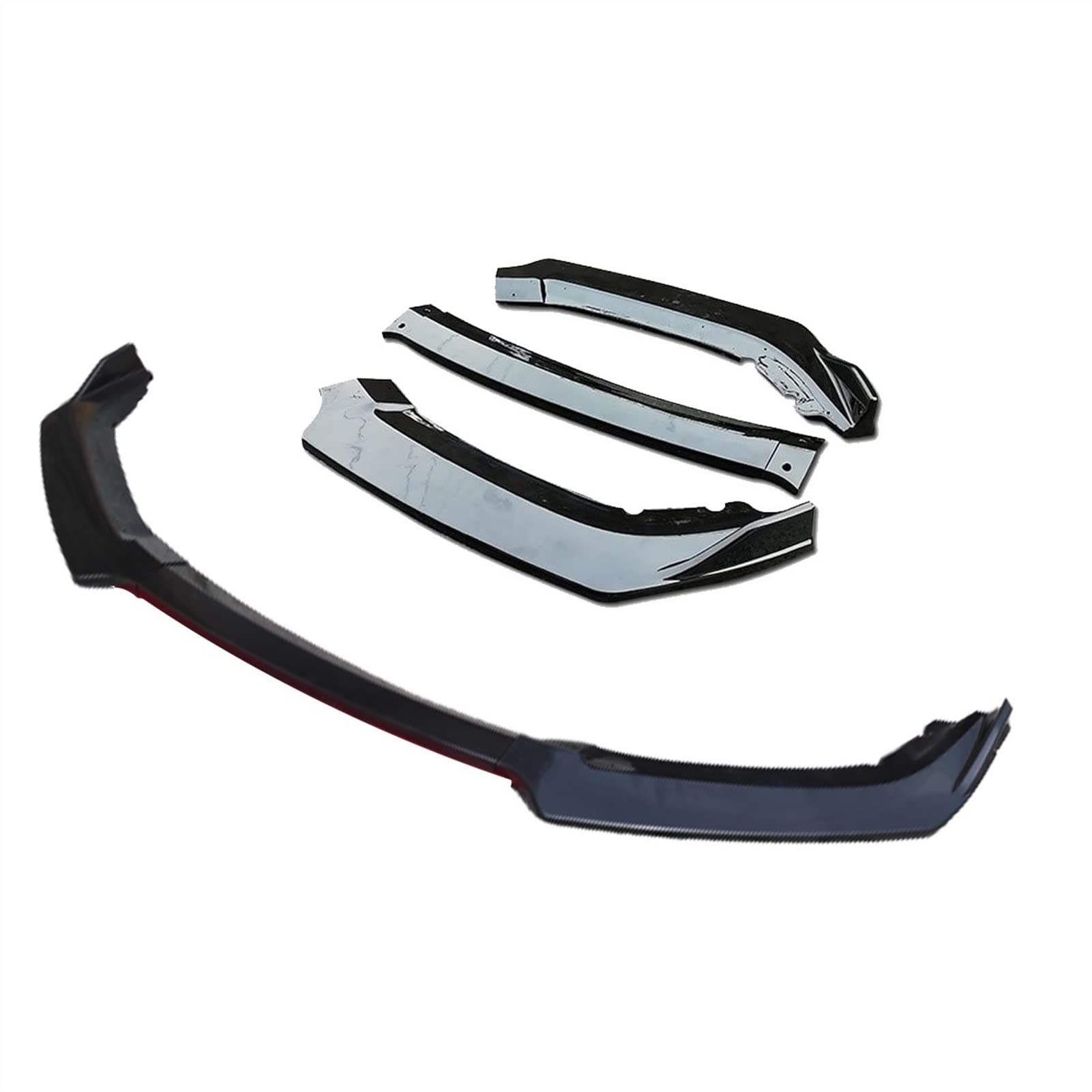 QASULER 3 Stück Auto Frontstoßstange Lippensplitter Diffusor Lip Body Kit Spoiler Stoßstangen, for Ford, for Focus, 2008-2018 Schwarz Abweiser für die vordere Stoßstange(3pcs) von QASULER