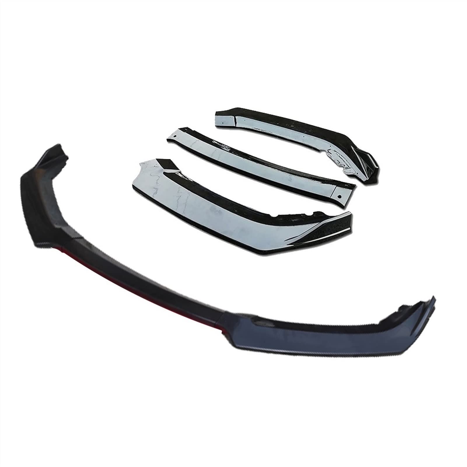 QASULER 3 Stück Auto Frontstoßstange Lippensplitter Diffusor Lip Body Kit Spoiler Stoßstangen, for Hyundai, for Elantra, 2000–2020, Schwarz Abweiser für die vordere Stoßstange(3pcs) von QASULER