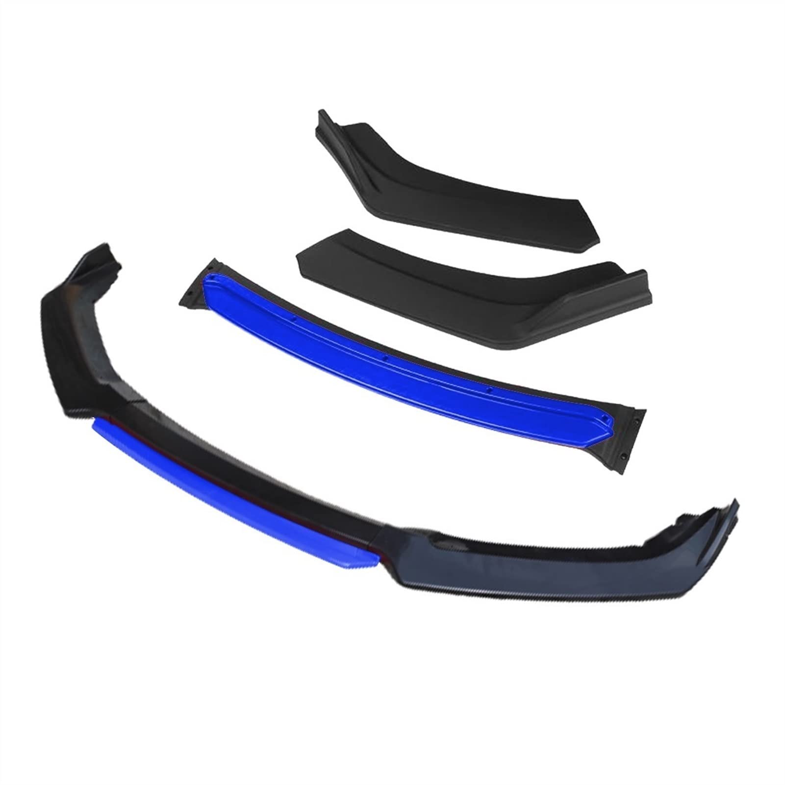 QASULER 3 Stück Auto Frontstoßstange Lippensplitter Diffusor Lippenkörper Kit Spoiler Stoßstangen, for VW, for Golf 7 7.5 2010–2019, Schwarz Frontstoßstangenlippe(4pcs+Blue) von QASULER