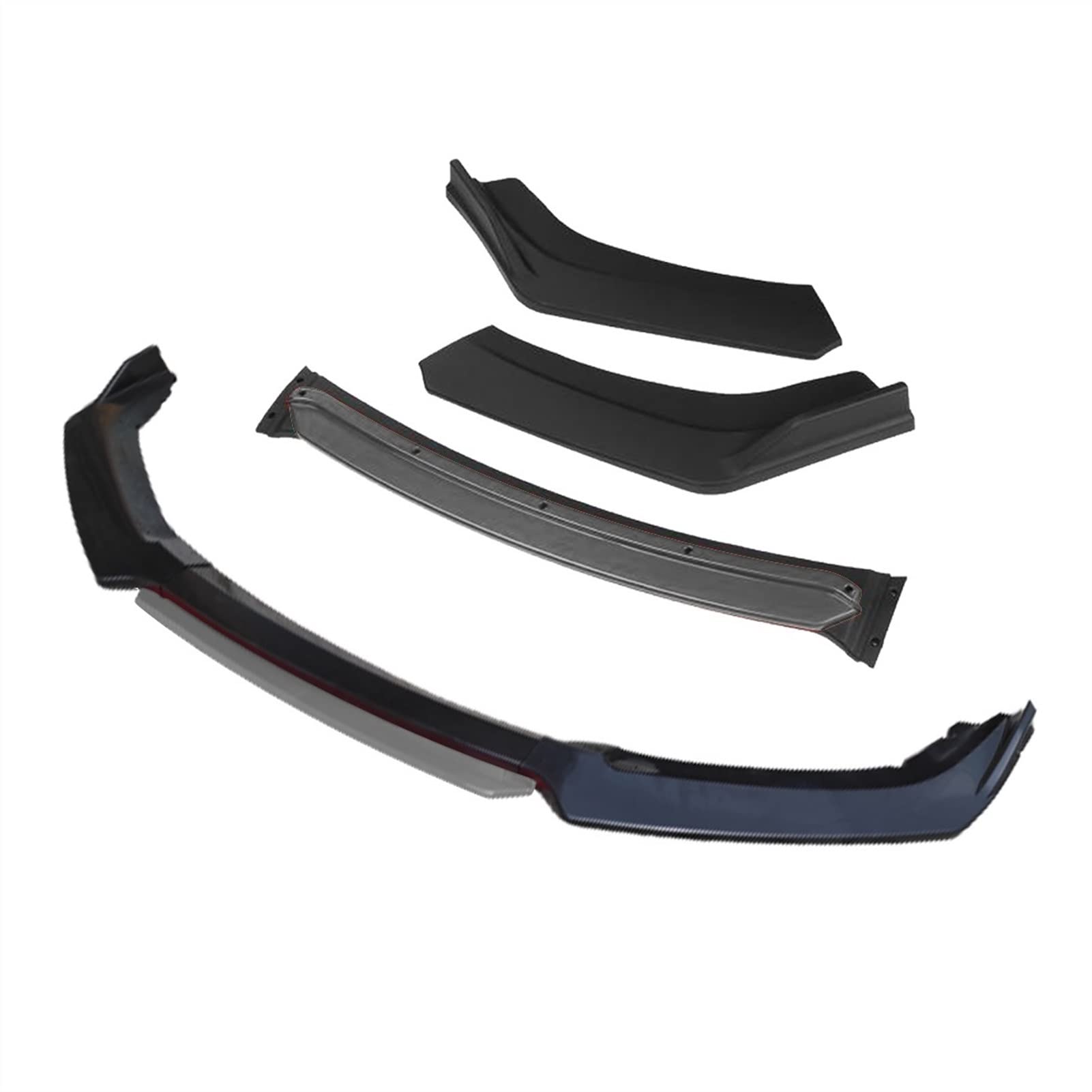 QASULER 3 Stück Autozubehör Frontstoßstange Lippe Schwarz Diffusor Body Kit Spoiler, for Toyota, Auris Abweiser für die vordere Stoßstange(4pcs+Grey) von QASULER