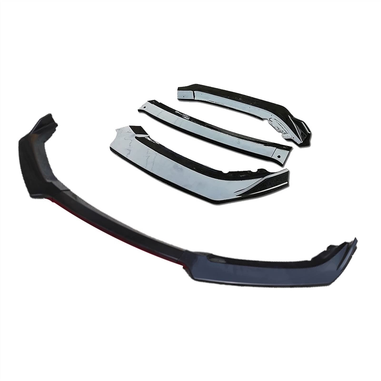 QASULER 3 Stück Autozubehör Frontstoßstange Lippendiffusor Body Kit Spoiler, for Opel, for Vauxhall, Insignia 2009 2010 2011 2012 2013 Schwarz Frontstoßstangenlippe(3pcs) von QASULER