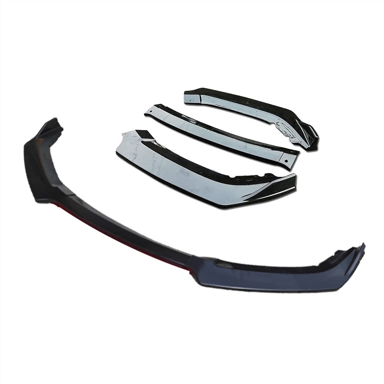 QASULER 3 Stück Autozubehör Frontstoßstange Lippensplitter Diffusor Lip Body Kit Spoiler Stoßstangen, for Toyota, for Corolla, 2009 2014, Schwarz Frontstoßstangenlippe(3pcs) von QASULER