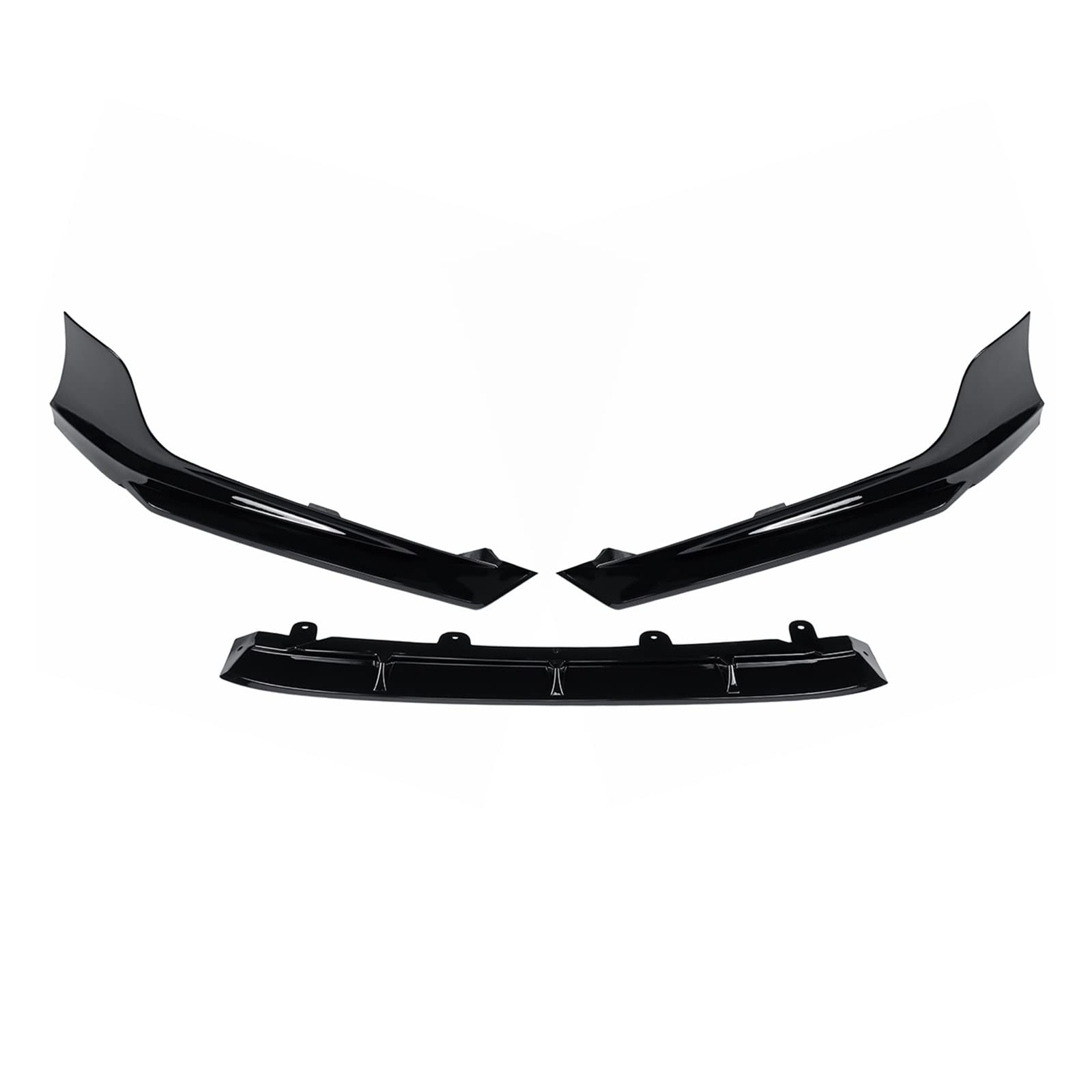 QASULER 3-teiliges Auto-Frontstoßstangen-Splitter-Lippenspoiler-Diffusor-Schutz-Surround-Formteil-Abdeckungs-Körper-Kit, for Accord, 2018–2019 Frontstoßstangenlippe(Black) von QASULER