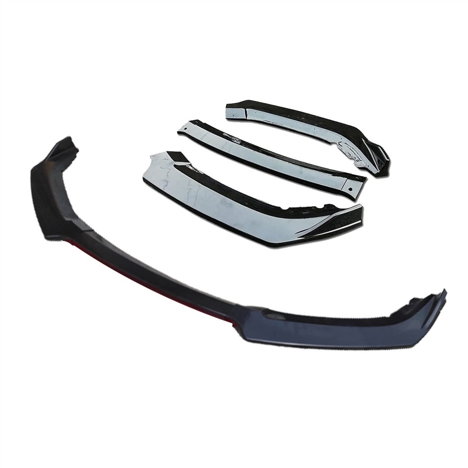 QASULER 3-teiliges Zubehör, Auto-Frontstoßstangen-Lippensplitter, Diffusor-Lippenkörper-Kit, Spoiler-Stoßstangen, for Hyundai, for Elantra, 2016 2019, Schwarz Abweiser für die vordere Stoßstange(3pcs) von QASULER