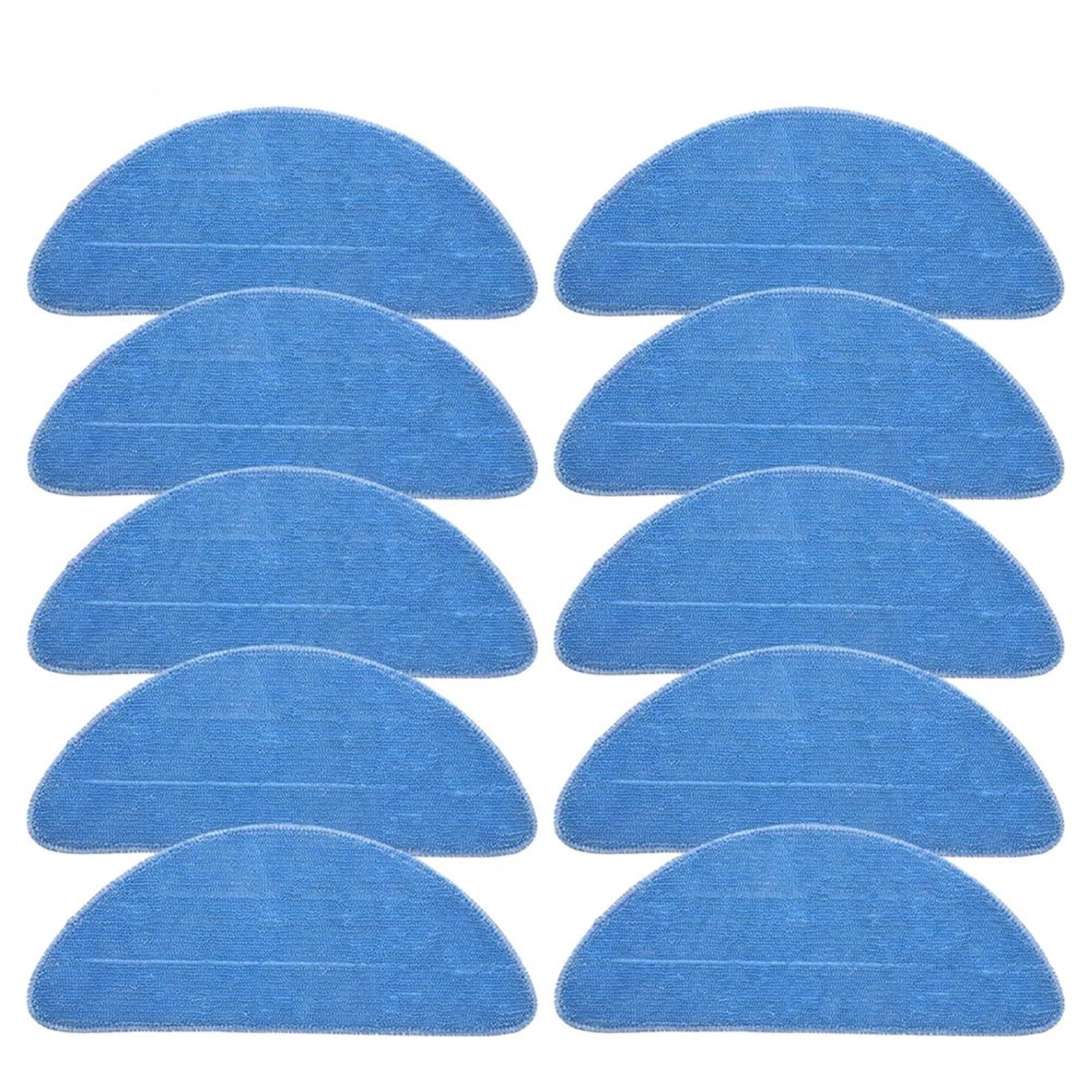 QASULER 4/10er-Pack Mikrofaser-Tücher, for Nedis, for WIFIVCB02 Roboter-Staubsauger, waschbares Reinigungstuch, trockenes und nasses Pad, Bodenreinigung Saugroboter-Wischpad(10 Pack) von QASULER