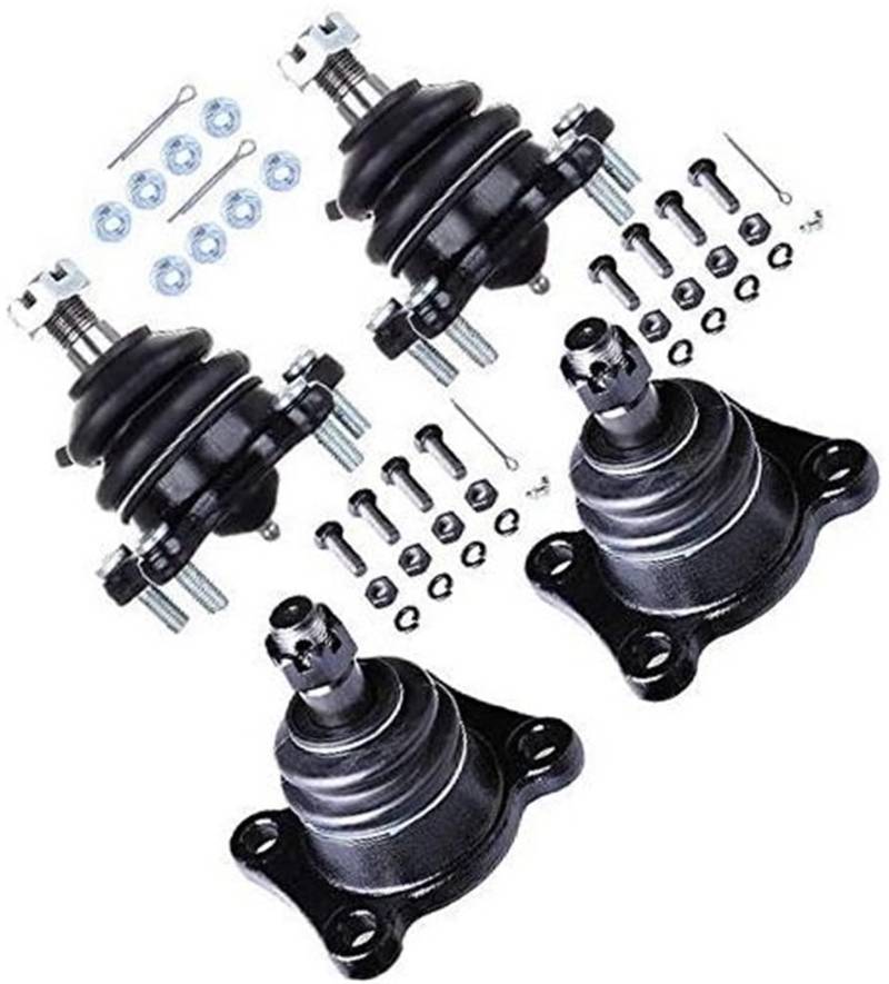 QASULER 4-teiliges Vorderradaufhängungsset, unteres Kugelgelenk, oberes Kugelgelenk, for 1989-1995, for Toyota, for 4Runner 1989-1995 Pickup 4WD 1993-1998 T100 4WD Kugelgelenk für die Aufhängung von QASULER