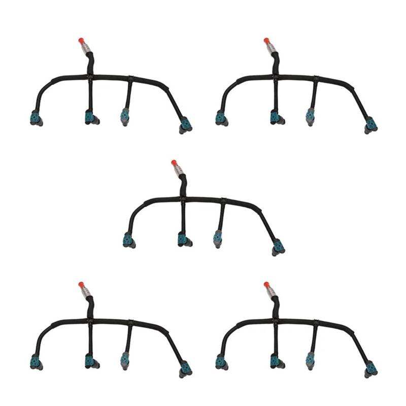 QASULER 5X Automobil - Rohöl Ölrücklaufrohr Schlauch Kraftstoffeinspritzer, for Land Rover, Freelander 2 2.2 TD4 LR051528 LR051528 Kraftstoffüberlaufschlauch von QASULER