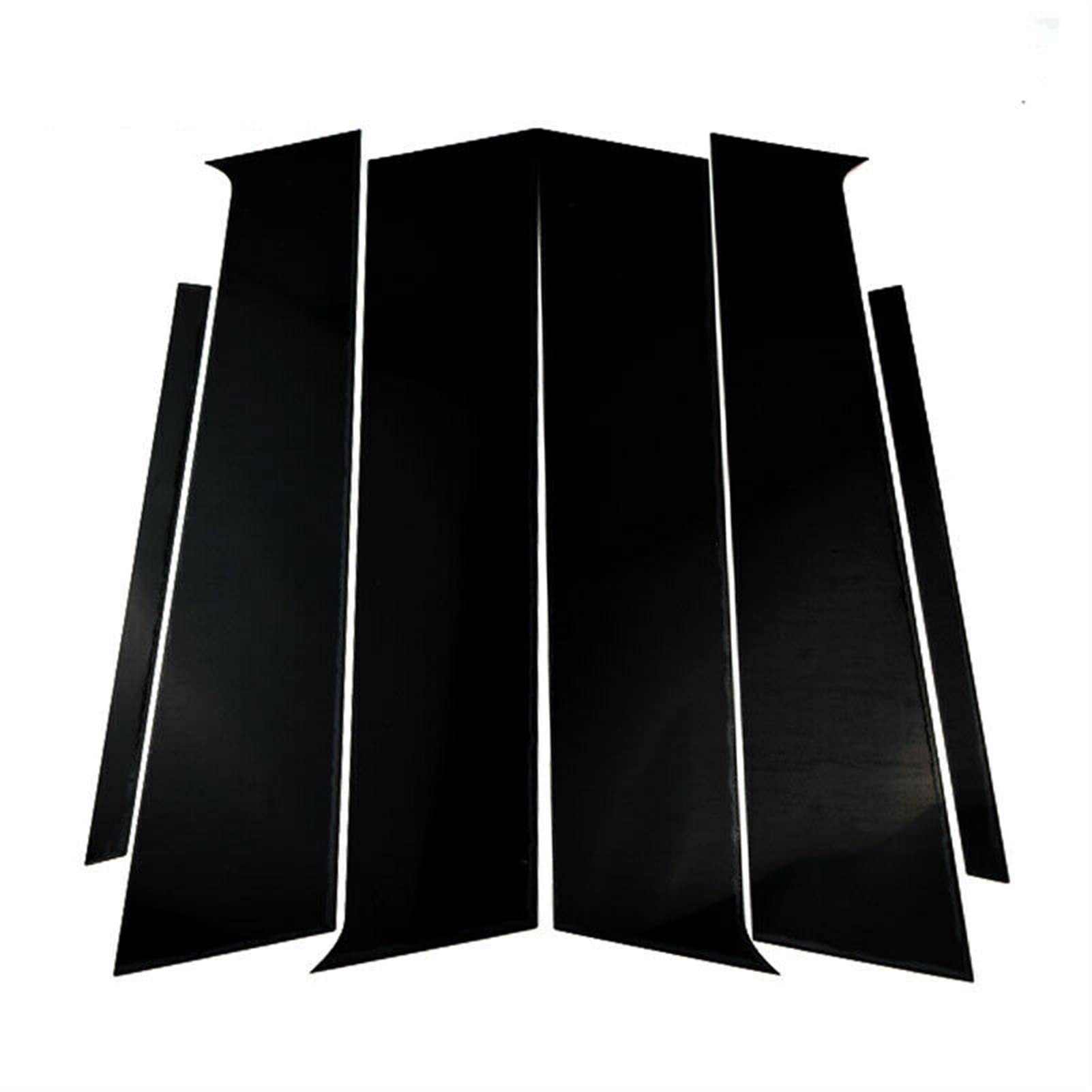 QASULER 6PCS polierte Säulenpfosten, for Mitsubishi, for Lancer 2010-2016, Fensterverkleidungsabdeckung BC-Säulenaufkleber Fenstersäulenverkleidung von QASULER