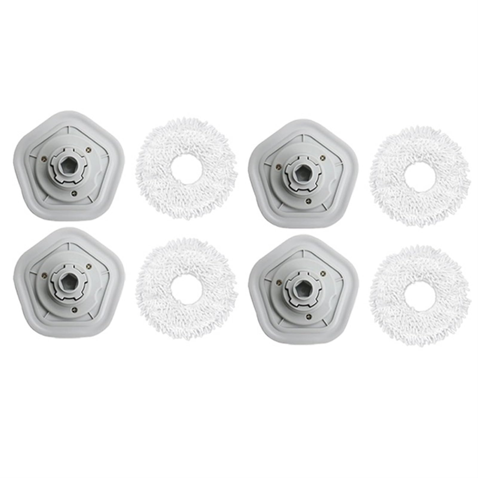 QASULER Abnehmbare waschbare Mopp-Pad-Ersatzteile, for Xiaomi, for Dreame Bot W10 W10 Pro Staubsauger Mopp-Tuch-Pad-Ersatzzubehör Wischpad für Roboterstaubsauger(8pcs) von QASULER