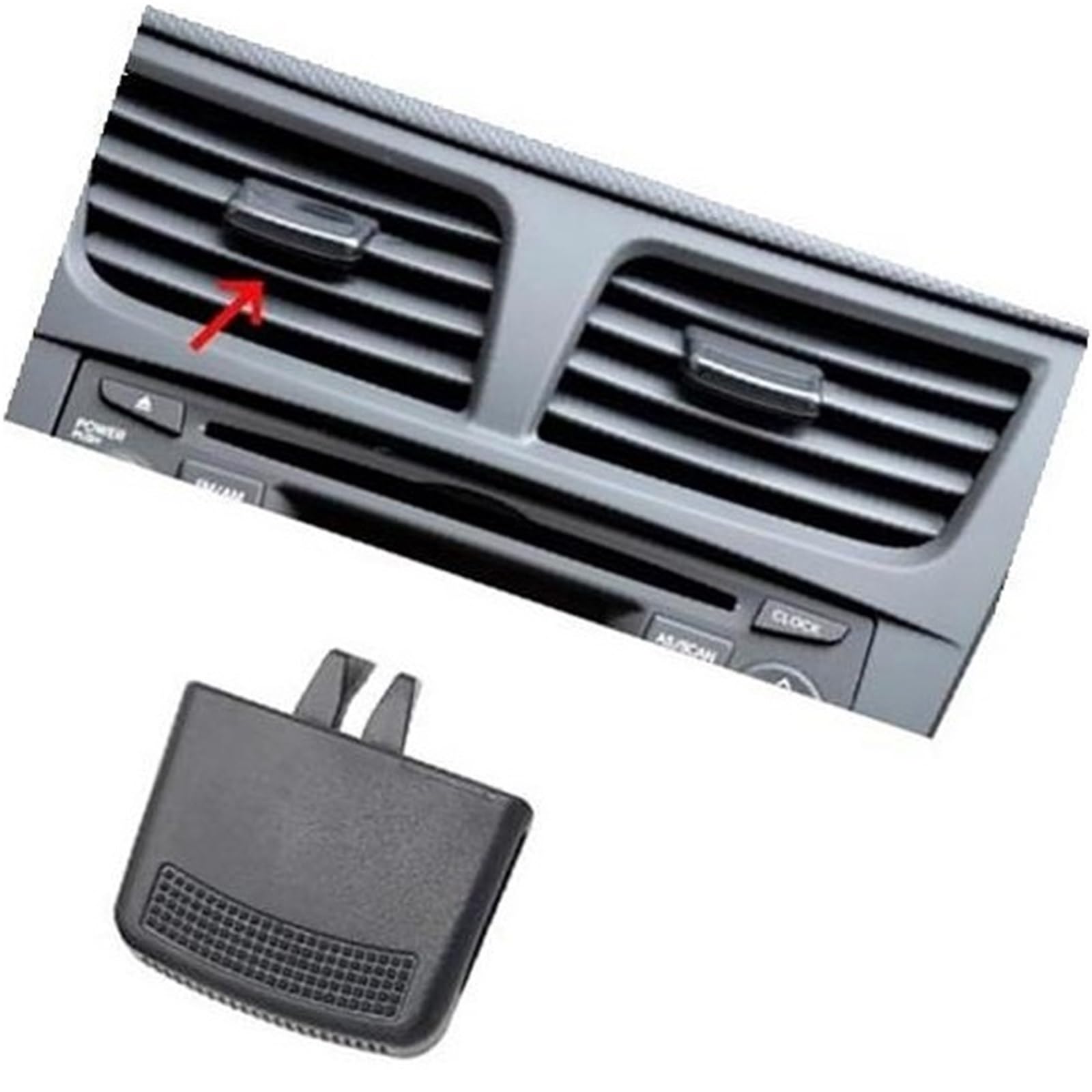 QASULER Auto A/C Air Vent Grille Tab Clip Automobil, for Hyundai, for Verna for Solaris 2010 2011 2012 2013 2014 2015 2016 Registerkarte „Auto-AC-Kühlergrill“.(Black 1Pcs B) von QASULER