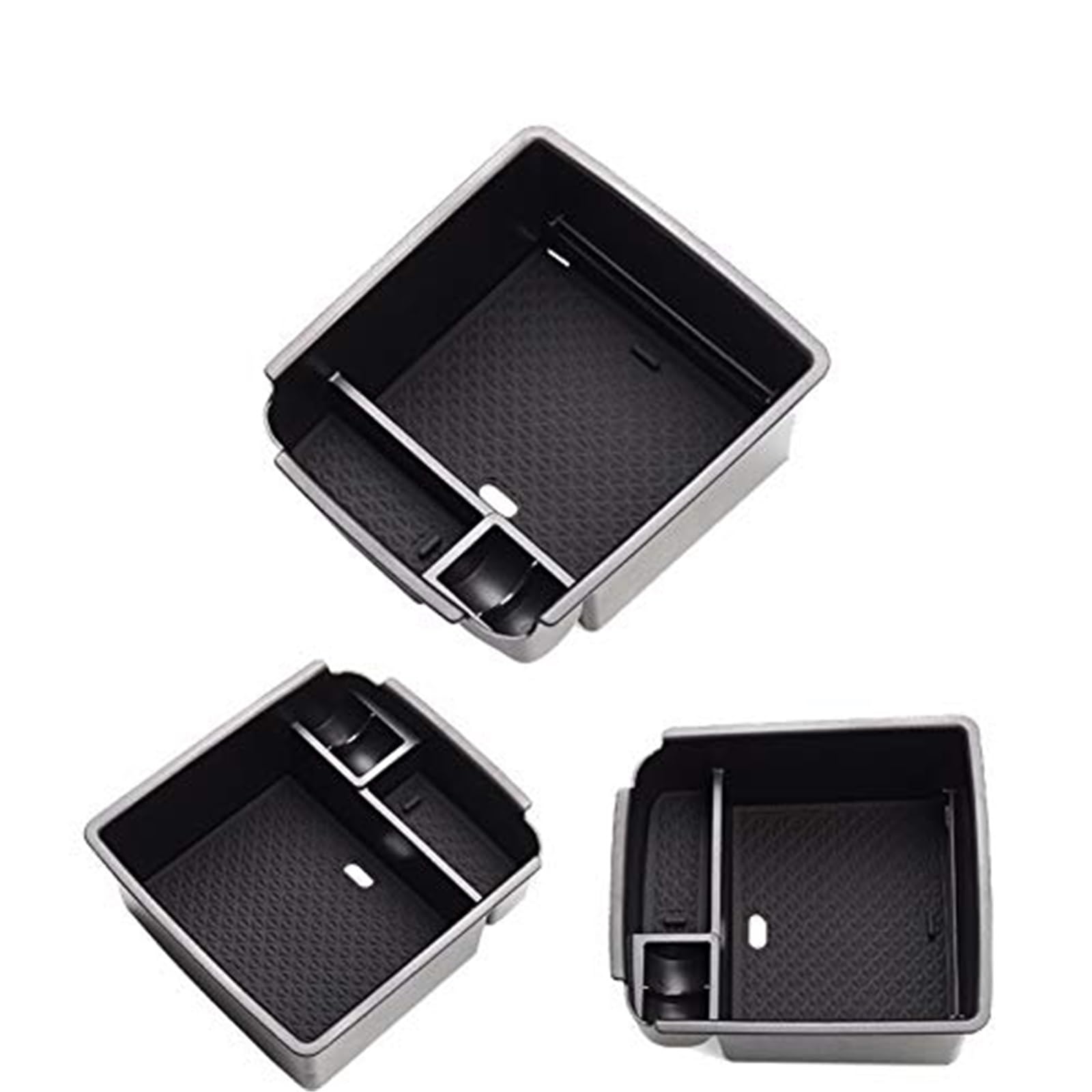 QASULER Auto-Armlehnen-Organizer, for VW, Tiguan 2 MK2 SWB LWB/, for Seat, Tarraco, Mittelkonsolen-Aufbewahrungsbox mit Anti-Rutsch-Matten, Handschuhfach-Containerbox, Innenzubehör Armlehnen-Aufbewahr von QASULER