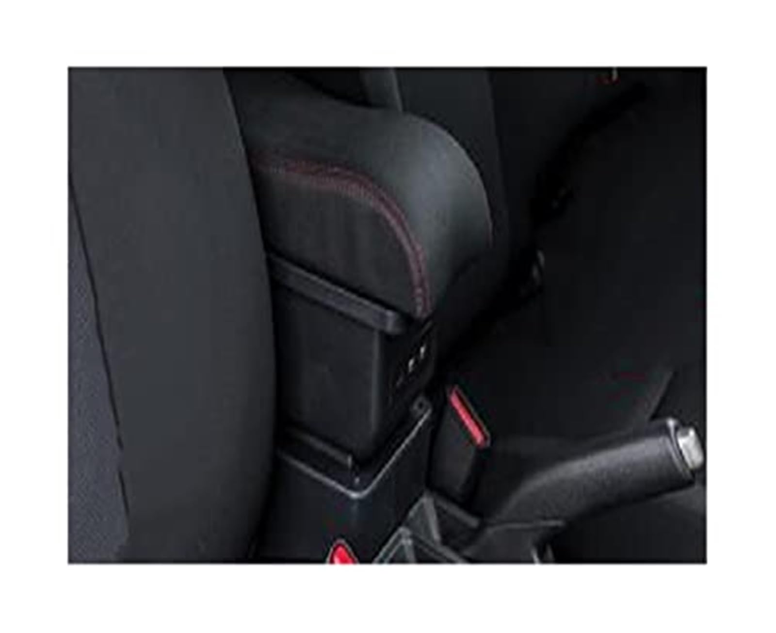 QASULER Auto-Armlehnenbox, Innen-Mittelkonsole, Aufbewahrungsbox, Armlehne, Auto-Styling-Zubehör, for Chevrolet, for Spark Auto-Mittelkonsolenabdeckung(Black B1 Red Line 3usb) von QASULER