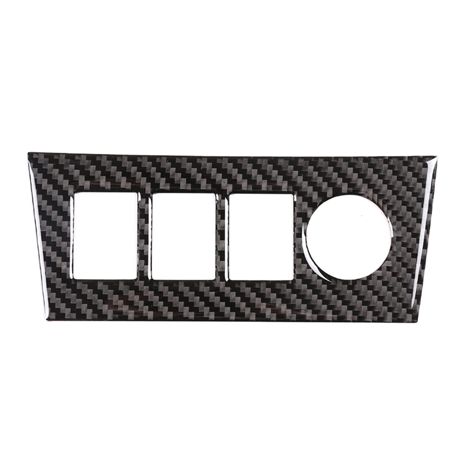 QASULER Auto Carbon Fiber Center Control Gangschaltung Handbremshebel Fensterheber Tür Schüssel Panel Abdeckung Rahmenverkleidung, for Toyota, for RAV4, 2006-2012 Fensterknopfbesatz(Cigarette Lighter) von QASULER