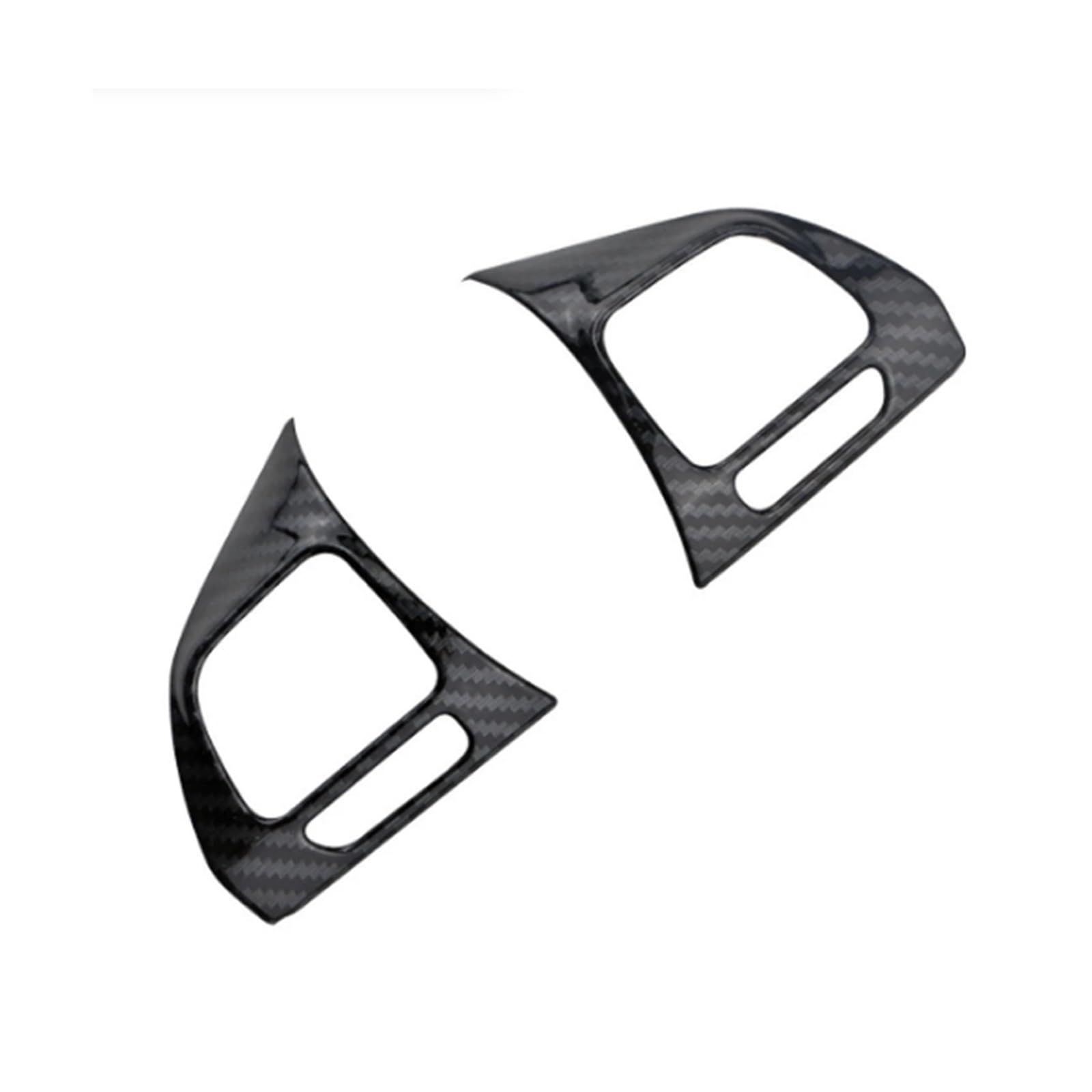 QASULER Auto Lenkrad Schalter Panel Pailletten Trim, for VW, Golf Mk6, for Passat B7 Cc, for EOS, for TIGUAN, for Jetta, for Touran, for Sharan, for Caddy Lenkradaufkleber(Carbon Fiber) von QASULER