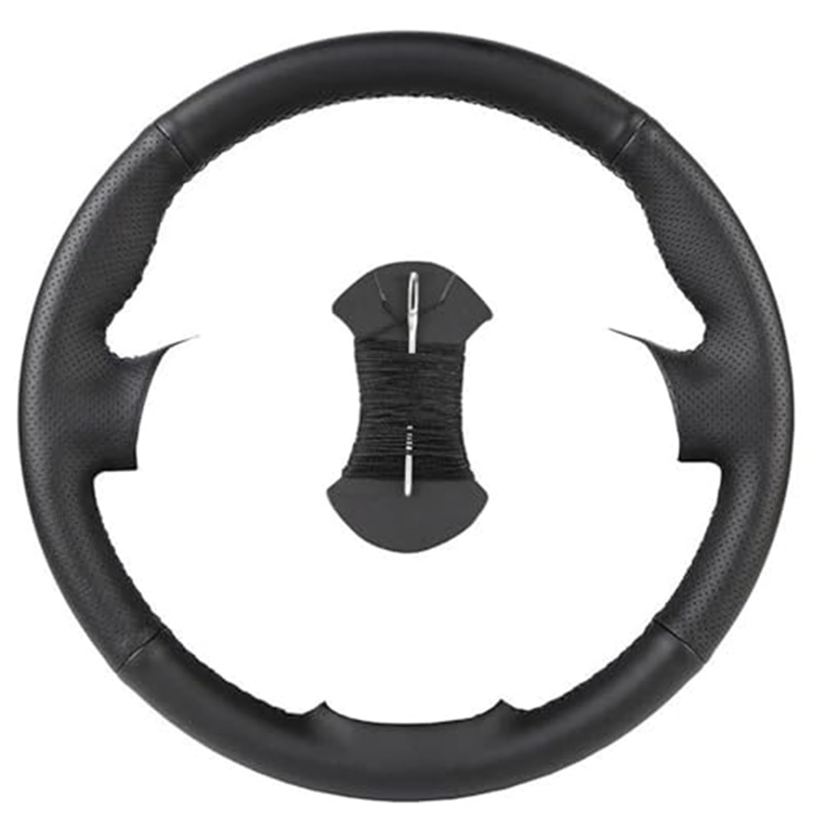 QASULER Auto-Lenkradabdeckung, for SX4, for Alto, for Swift, for Auto-Lenkradhülle aus Kunstleder Lenkradschutz(Black Black) von QASULER