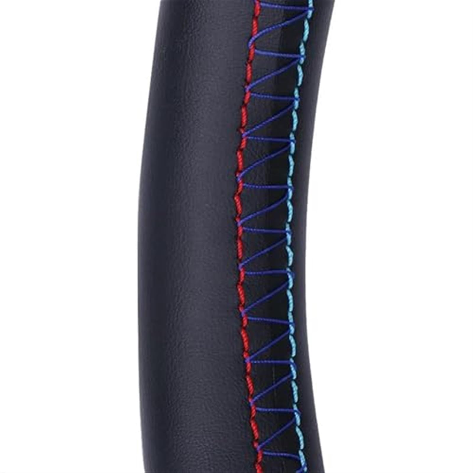 QASULER Auto-Lenkradbezug, for Nissan, Tiida, Livina, Sylphy, Note, Lenkradgeflecht, Flechtbezug, Auto-Lenkrad Lenkradschutz(Black Red-Blue Line) von QASULER