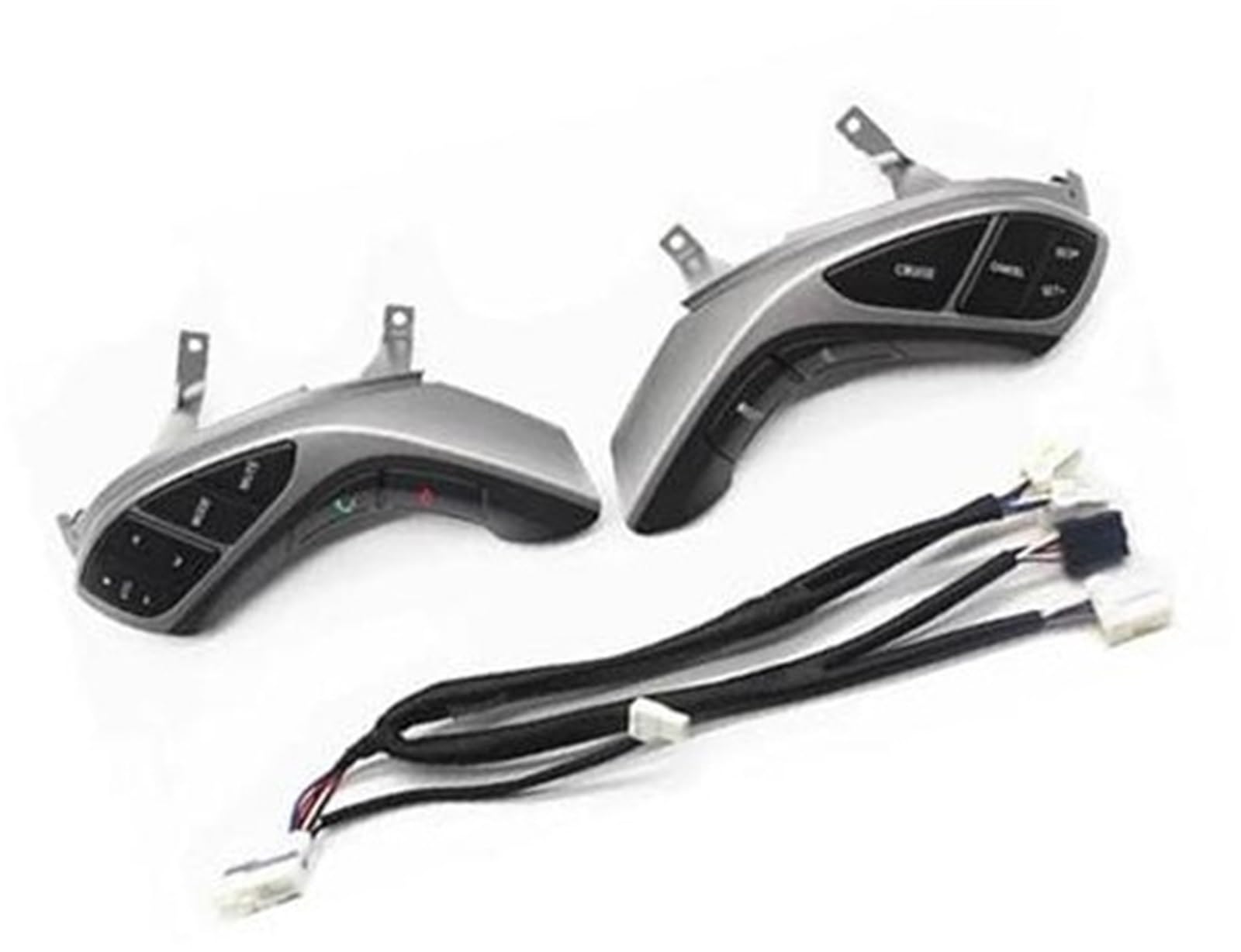 QASULER Auto-Tempomat-Taste, for Hyundai, for Elantra, I30 2012 2013 2014 2015 at MT Auto-Lenkrad-Taste Audio-Telefon BT Tempomat-Autoschalter Tastensatz für Lenkrad(Black 14-normal) von QASULER