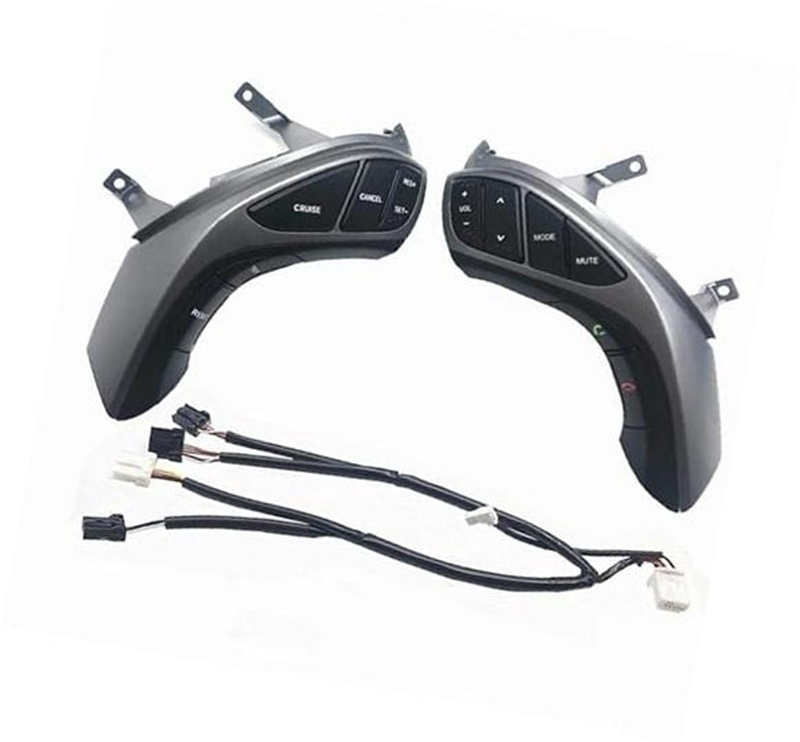 QASULER Auto-Tempomattaste, for Hyundai, for Elantra, I30 2012 2013 2015, Lenkradtaste, BT-Audiokanal, Tempomat, Autoschalter-Taste Tastensatz für Lenkrad(Black Set 2) von QASULER