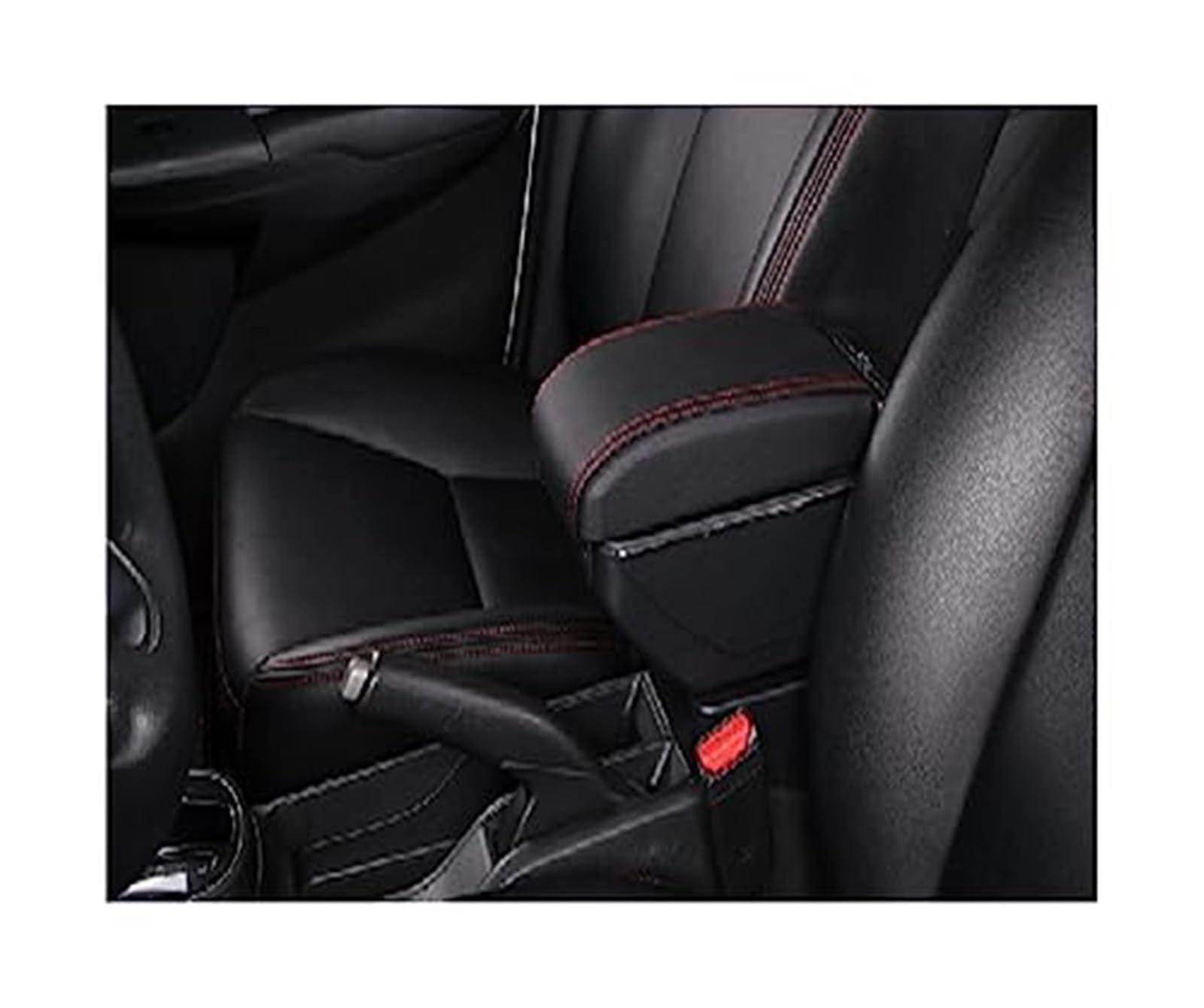 QASULER Autozubehör, for Dacia, for Duster 2019 2020 2021 2022 Armlehnenbox Mittelkonsole Aufbewahrungsdekoration mit USB Auto-Mittelkonsolenabdeckung(Black D1 Black Red 7usb) von QASULER