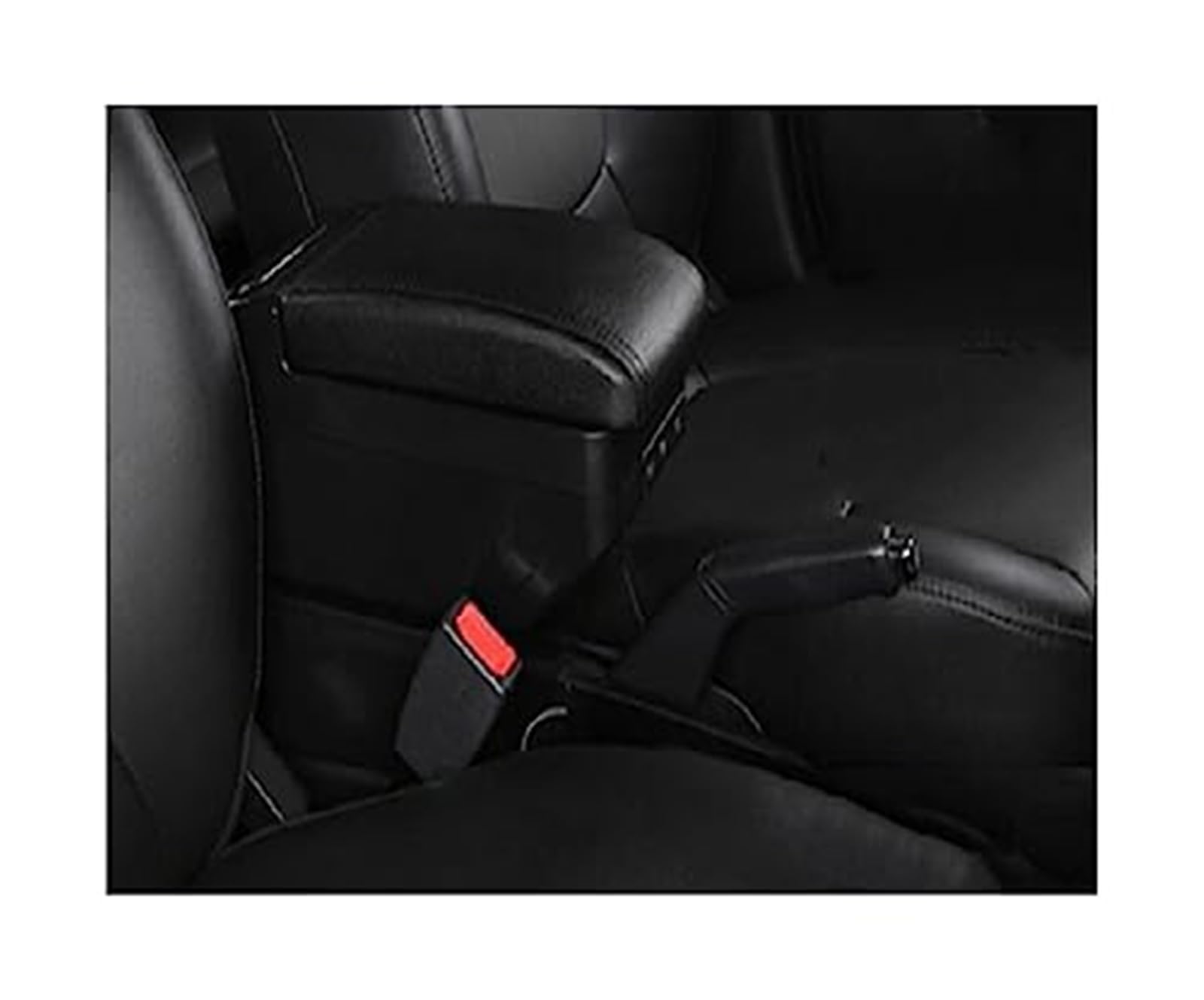 QASULER Autozubehör, for Toyota, for Yaris Hybrid, for Vitz Auto-Armlehnenbox, USB-Mittelkonsolen-Aufbewahrungsbox Auto-Mittelkonsolenabdeckung(Black E2 All Black 9 USB) von QASULER