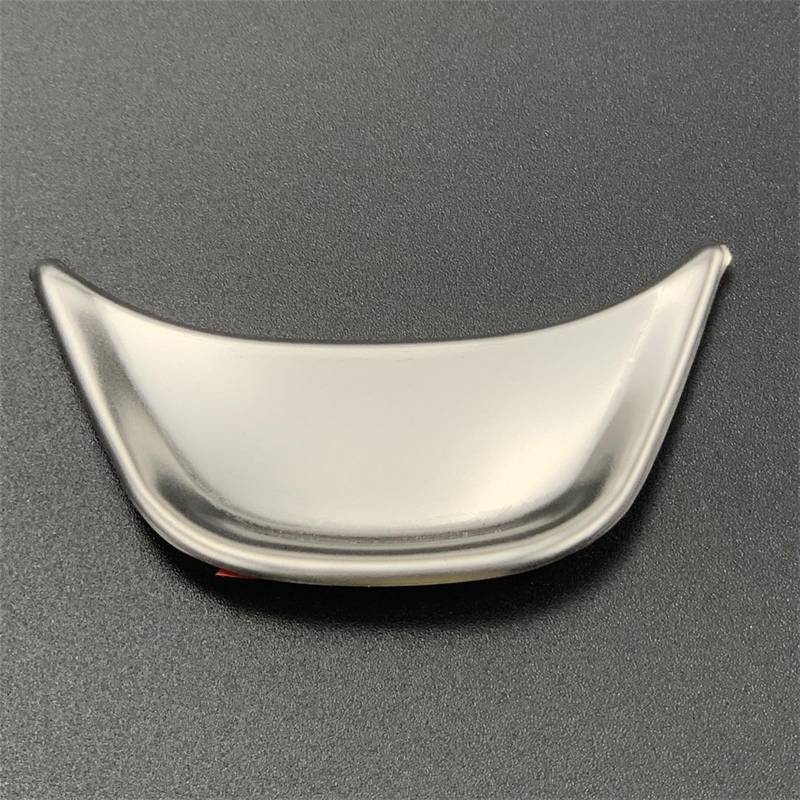 QASULER Autozubehör Lenkrad-dekorativer Abdeckungsaufkleber, for Chevrolet, for Equinox, for Malibu 2017-2022, for Opel, for Ampera, for Buick, for Velite 5 Metal Lenkradaufkleber(Silver) von QASULER