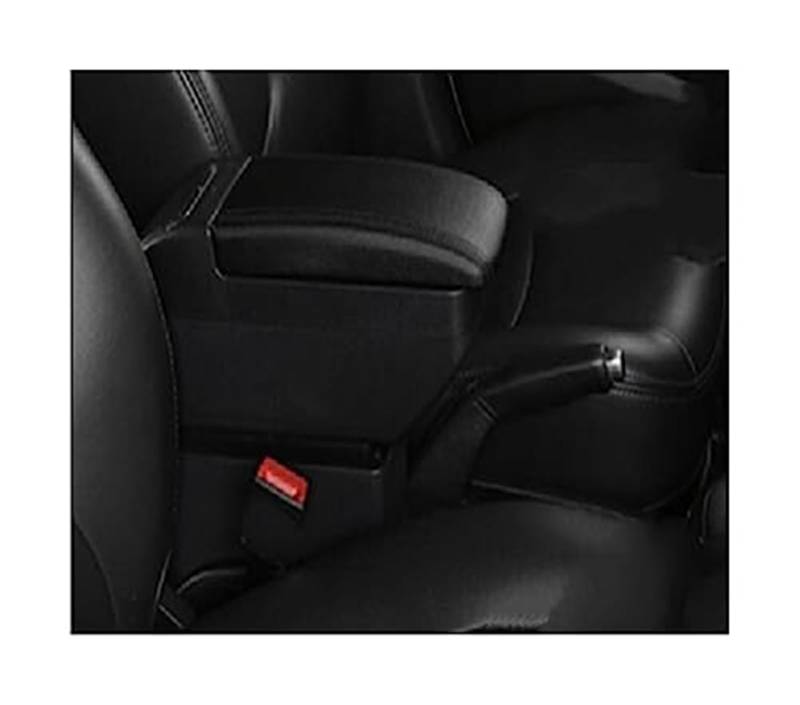 QASULER AutozubehörArmlehnenbox Mittelkonsole Aufbewahrungsbox, for Alto 2008-2015 2016 Auto-Mittelkonsolenabdeckung(Black F2 All Black No USB) von QASULER