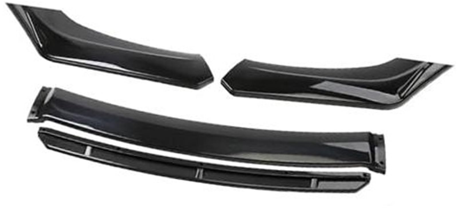 QASULER For Jetta, Auto-Frontstoßstangen-Lippenspoiler-Körpersatz, dekorativer Stoßstangen-Canard-Lippensplitter, Limousine, Breite unter 176 cm, Spoiler Stoßfängerlippenschutz für Kraftfahrzeuge(BLAC von QASULER