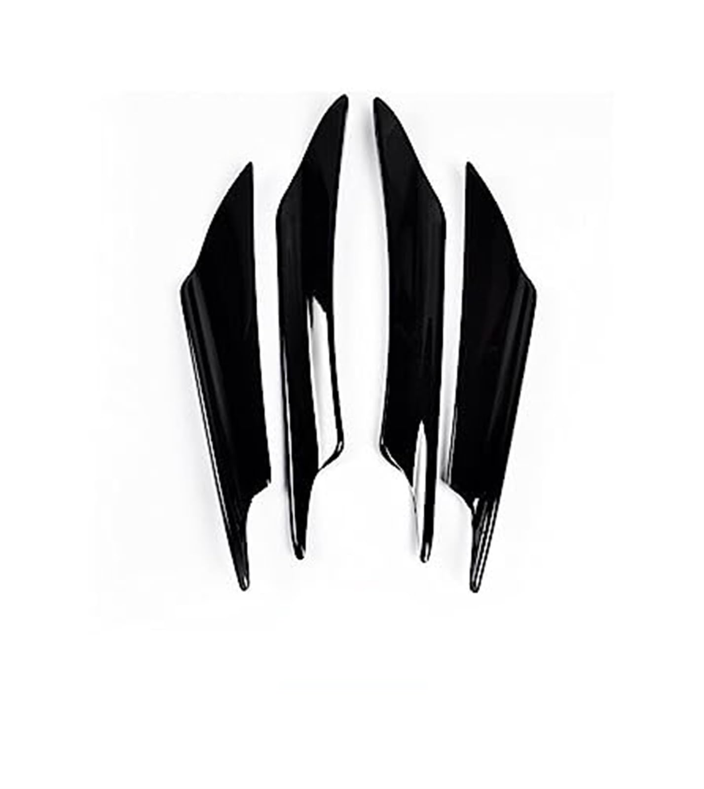 QASULER Frontstoßstangensplitter Fin Canard Valence Spoiler Lip Diffuser, for Mitsubishi, Lancer EVO 10 2008-2017 Autozubehör Frontspoiler Stoßfängerlippenschutz für Kraftfahrzeuge(Black Black) von QASULER