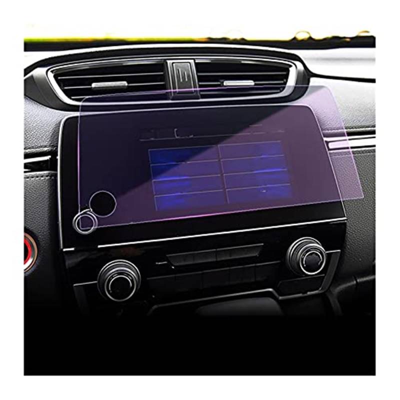 QASULER Instrumenten-Displayschutz for CR-V CRV 2017 2018 2019 5/7 Zoll Auto-Hartglas-Schutz, Auto-Navigations-Displayschutz, gehärtetes Glas Transparenter GPS-Displayschutz(Black 7 Inch Blue Light) von QASULER