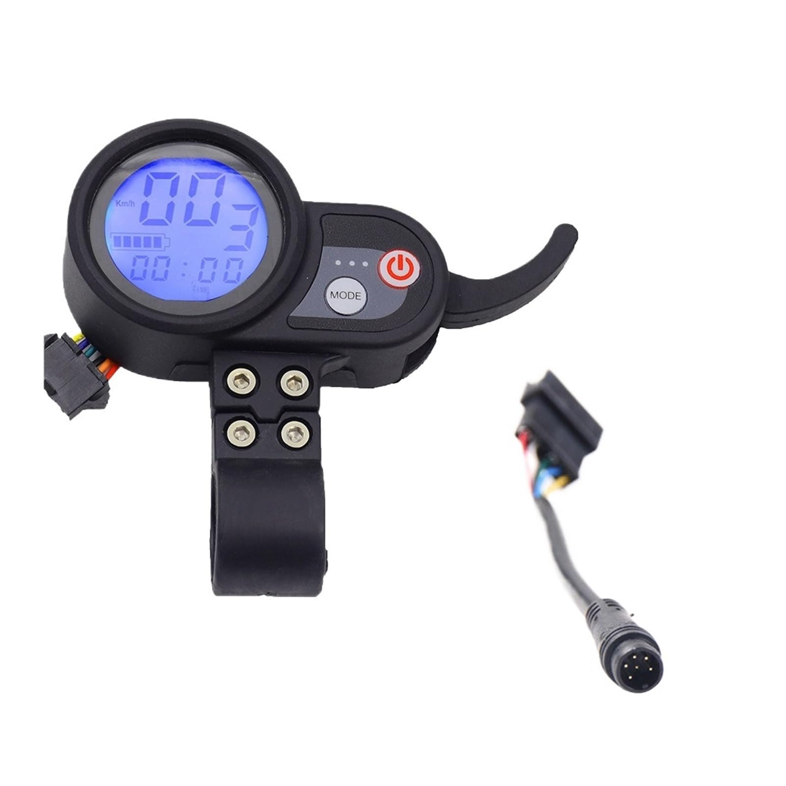 QASULER JP Bürstenloser Motorregler, for 36 V/48 V/52 V/60 V Geschwindigkeitsregler mit wasserdichtem LCD-Anzeigefeld, Elektro-Fahrrad-Roller Bildschirm für Elektroroller(Blue Male) von QASULER