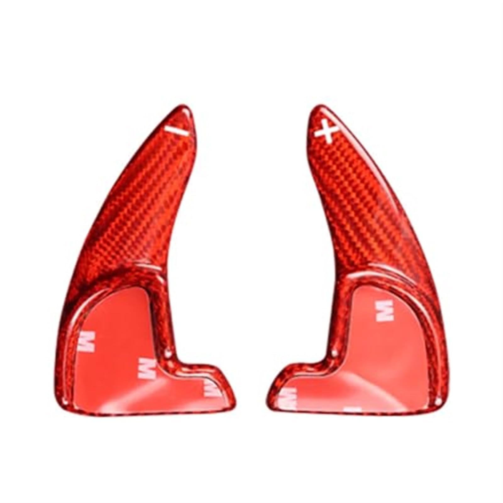 QASULER Kohlefaser-Auto-Lenkrad-Schaltpaddel, for Dodge, Challenger Charger 2015-2021 Durango 2014-2021 Innenzubehör Schaltwippe im Rennstil(Black Red) von QASULER