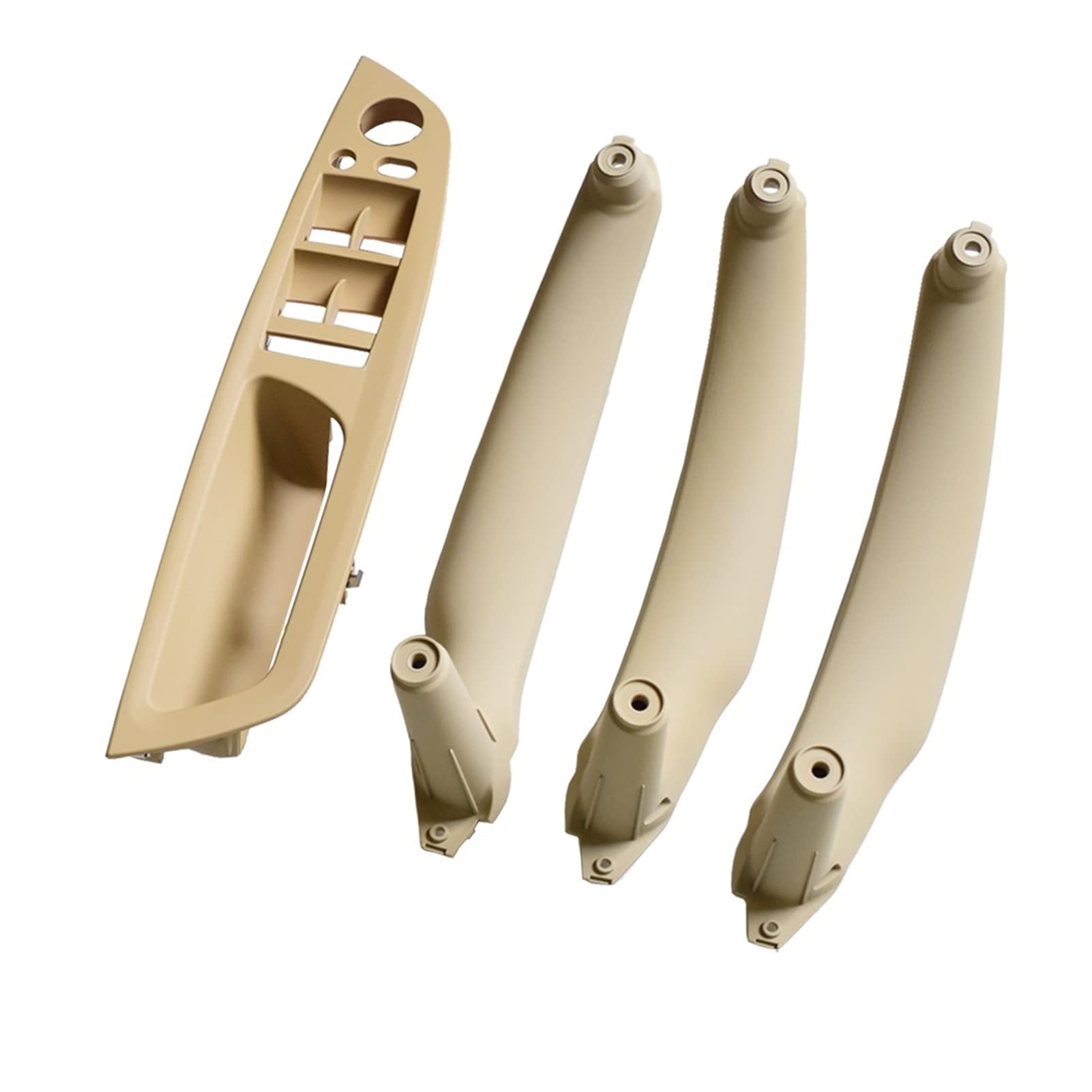 QASULER LHD Innentürgriff Innenverkleidung Zugverkleidung Beige Schwarz Armlehne Auto Links Set Beidriver Sitzbezug, for, for E70 E71 X5 X6 Innerer Autogriff(Beige-4) von QASULER