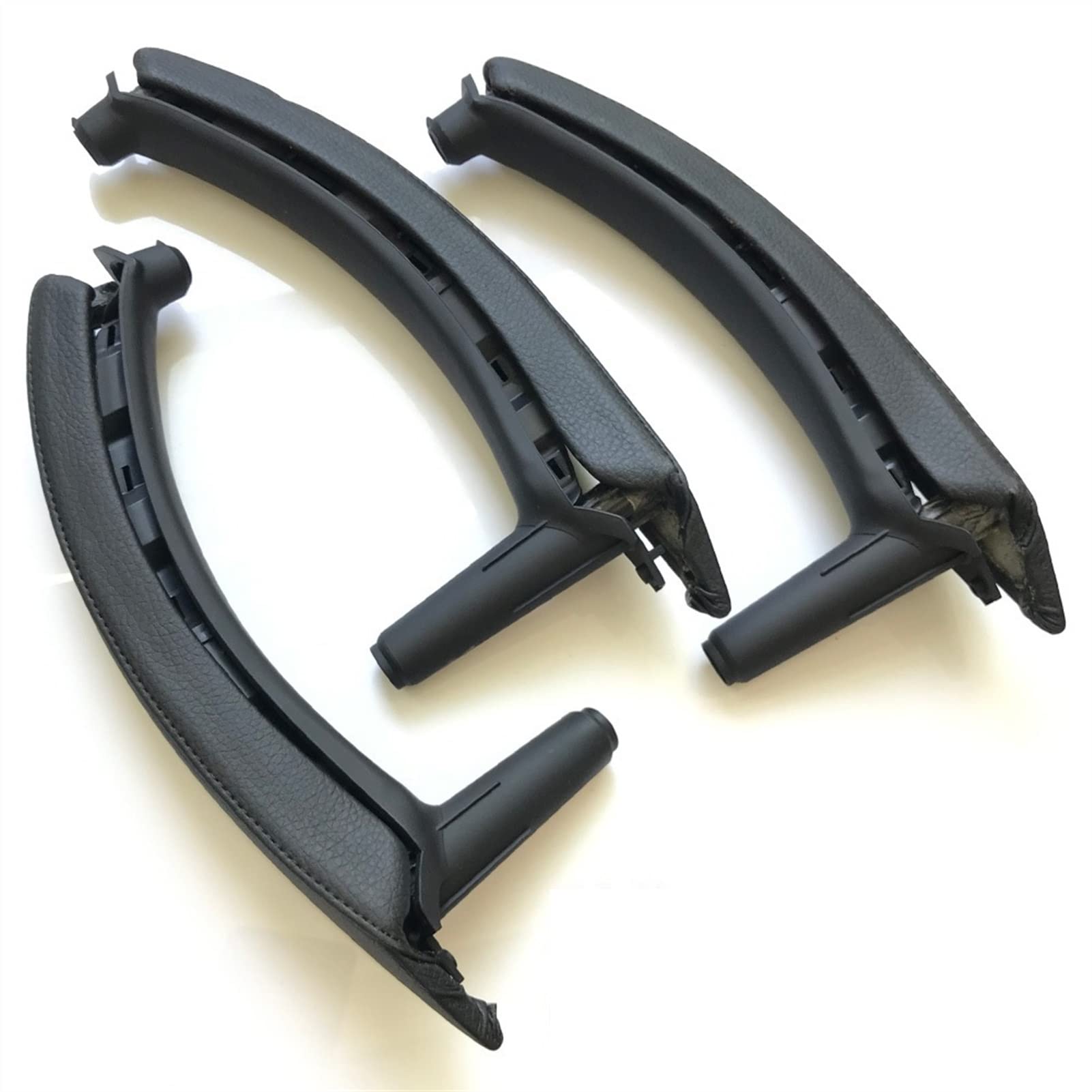 QASULER Linker rechter Innen-Beifahrertürgriff mit Lederbezug-Montagesatz, Ersatz, for, for X5 X6 E70 E71 E72 2007–2013 Innerer Autogriff(RHD Black) von QASULER